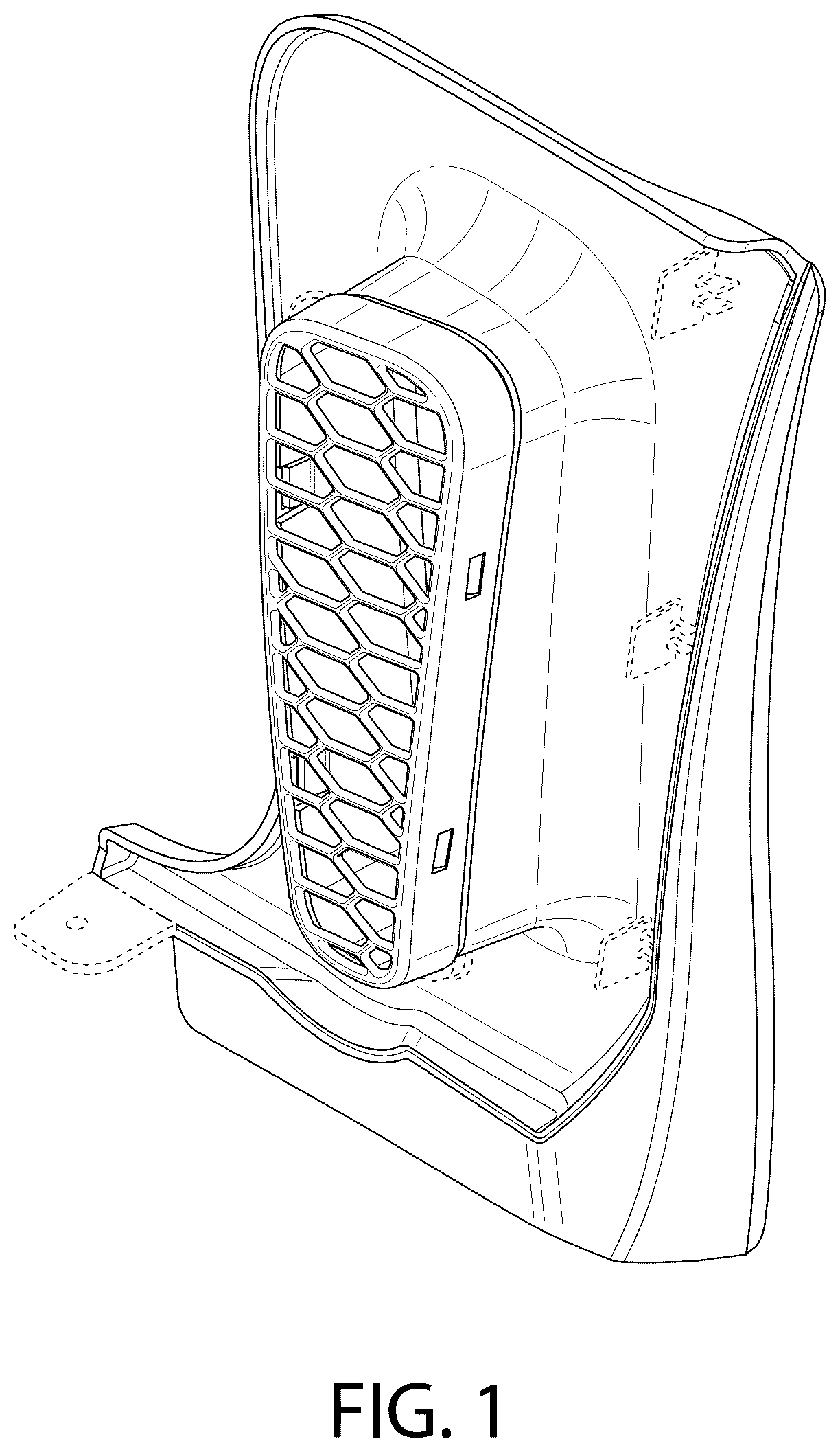 Patent USD1124992 Figure 1 – Rock guard for a wheel of an automobile