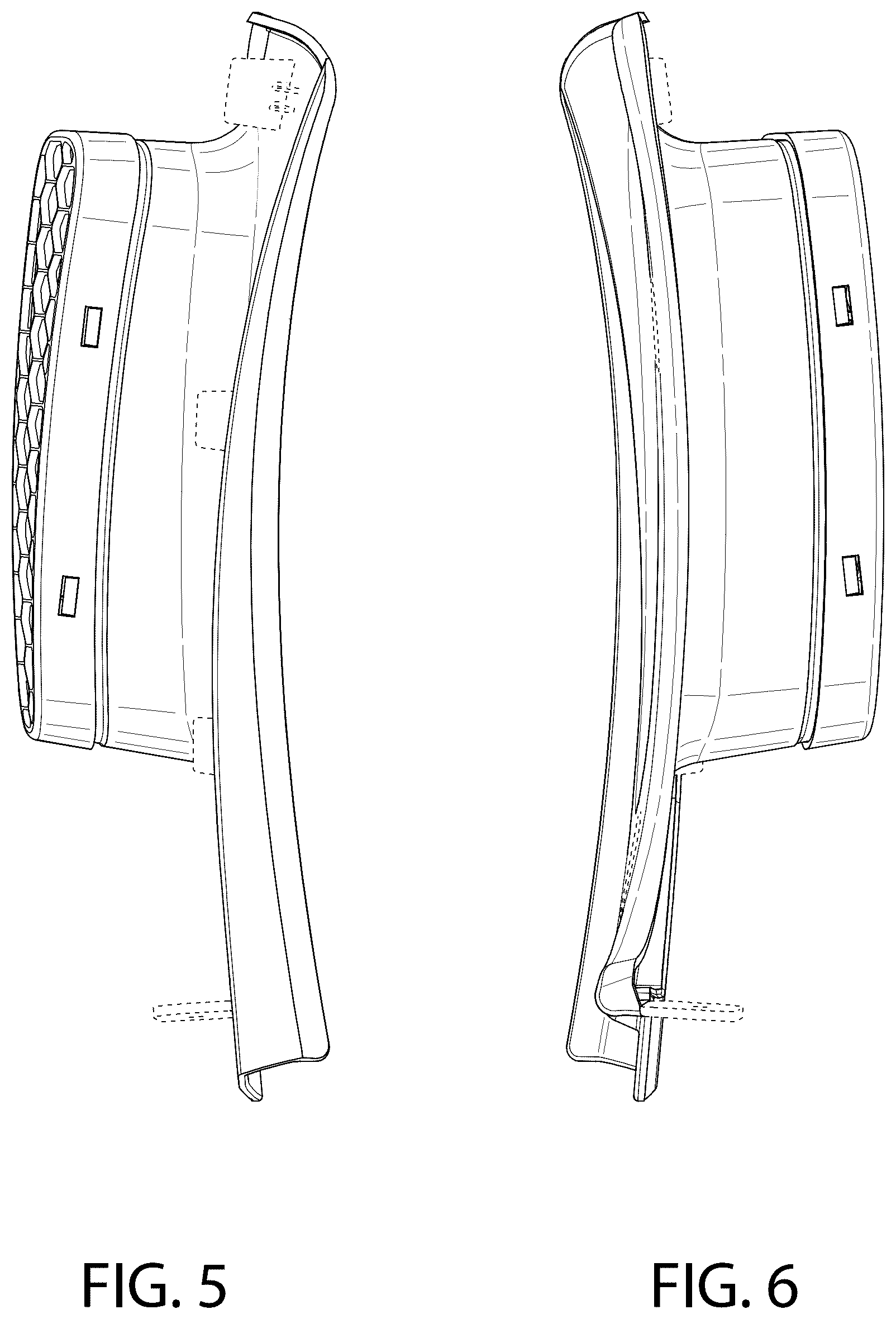 Patent USD1124992 Figure 5 – Rock guard for a wheel of an automobile