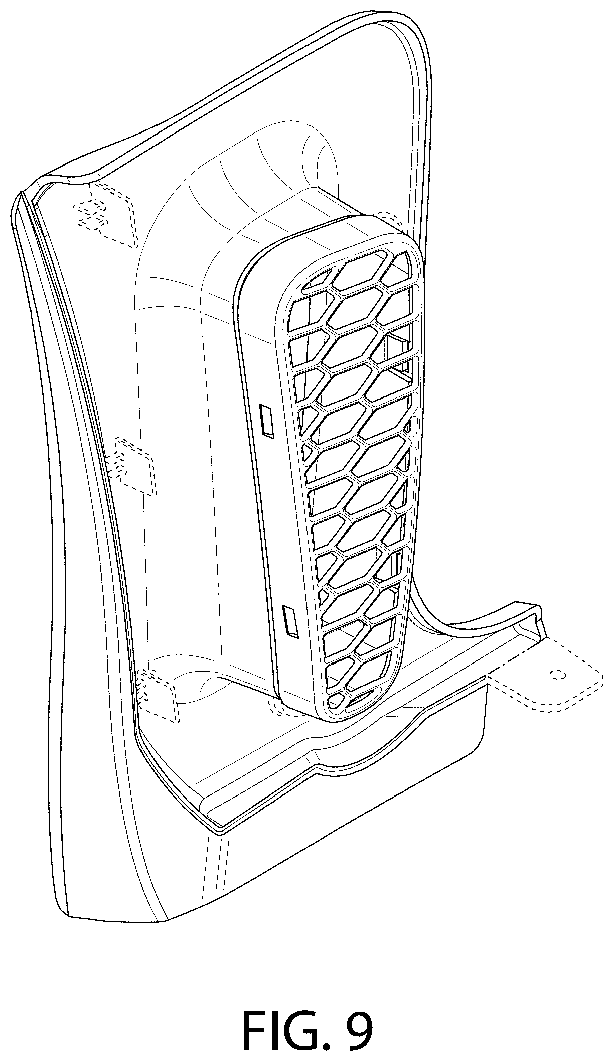 Patent USD1124992 Figure 7 – Rock guard for a wheel of an automobile