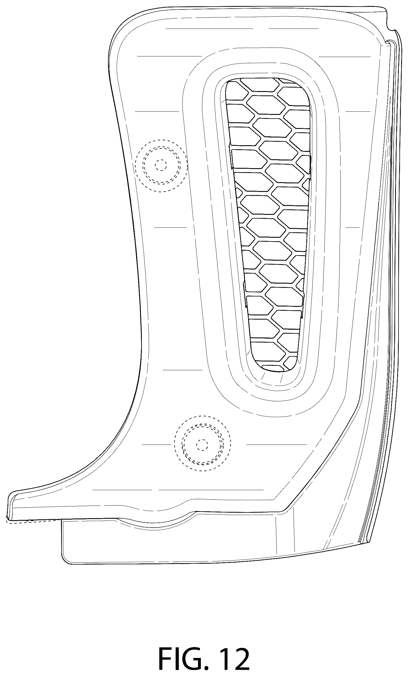 Patent USD1124992 Figure 10 – Rock guard for a wheel of an automobile