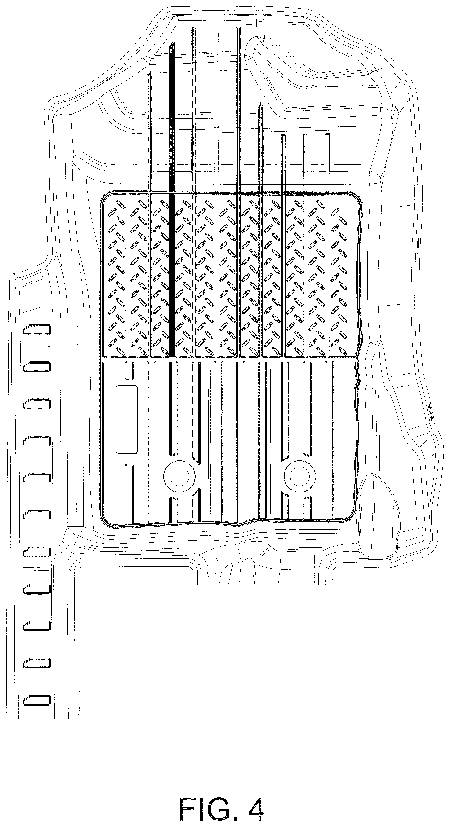 Patent USD1124996 Figure 4 – Car floor mat set