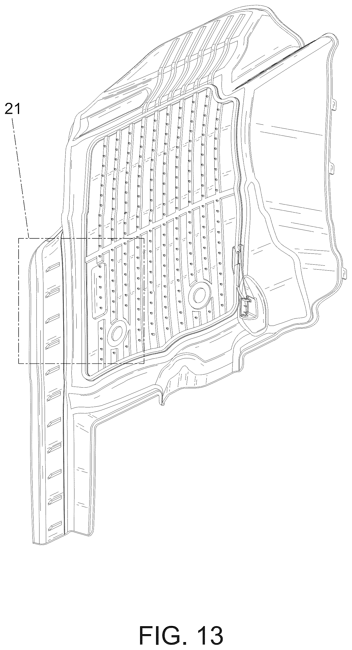 Patent USD1124996 Figure 13 – Car floor mat set