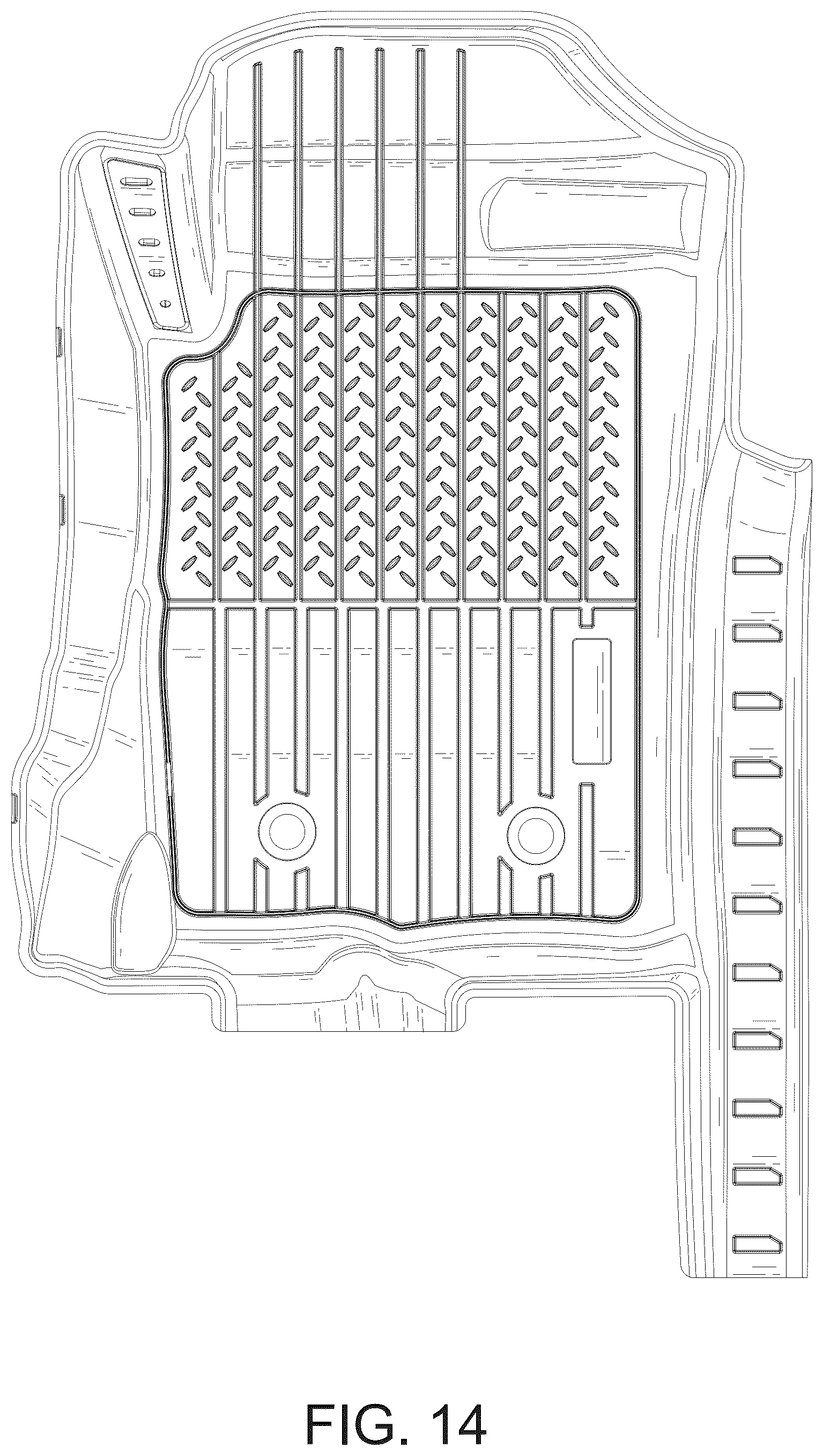 Patent USD1124996 Figure 14 – Car floor mat set