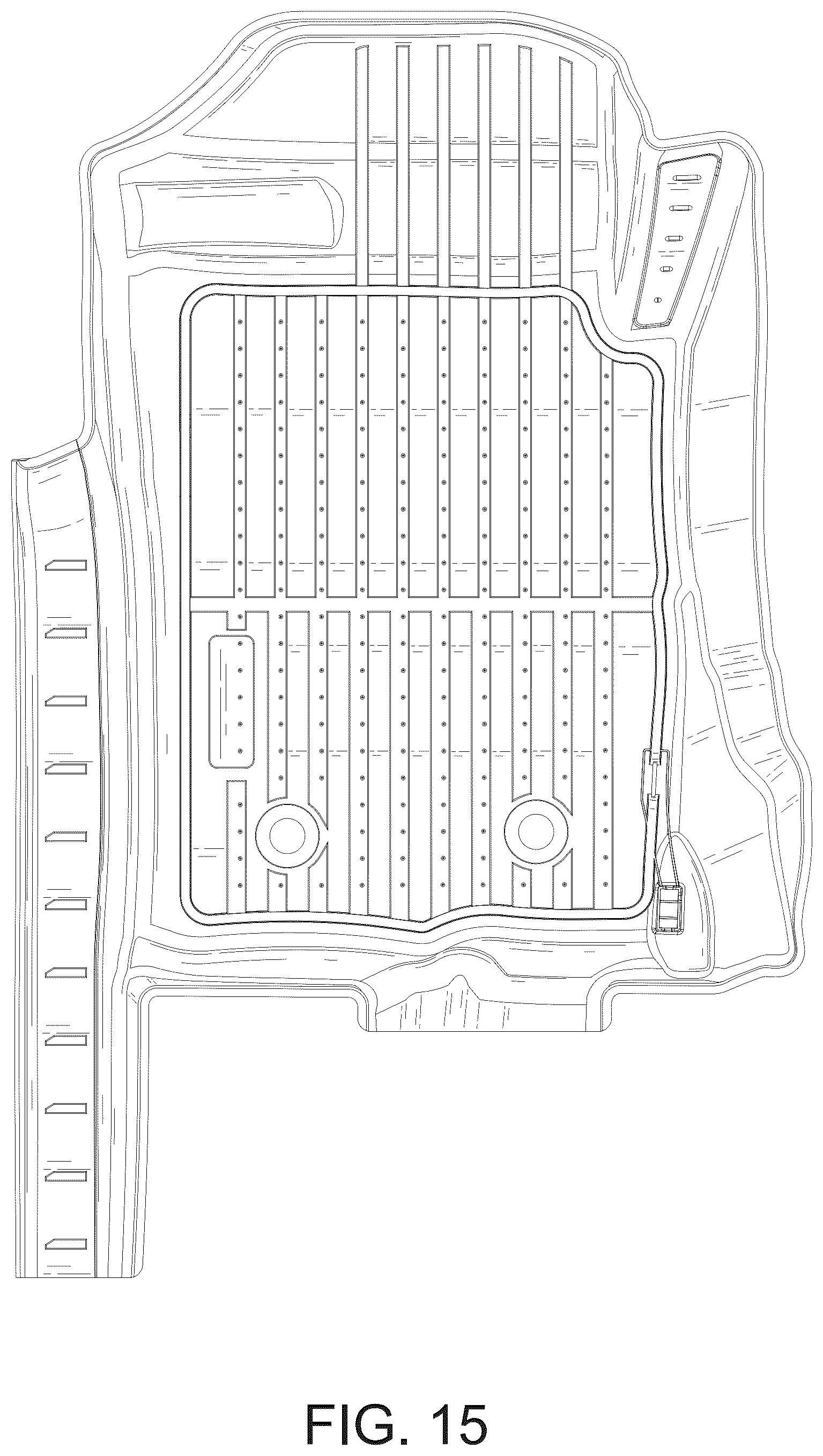 Patent USD1124996 Figure 15 – Car floor mat set