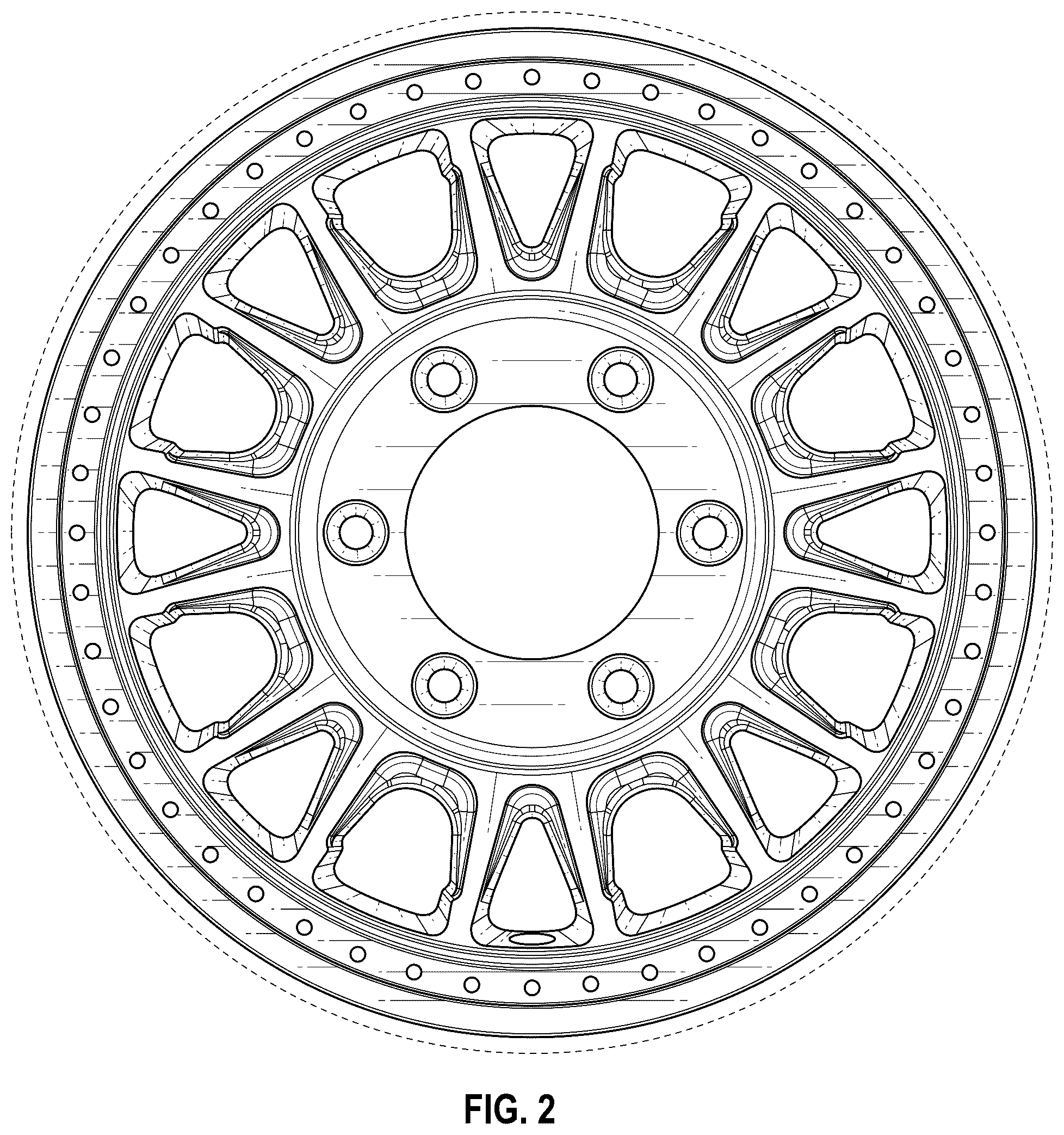 Patent USD1124997 Figure 2 – Wheel