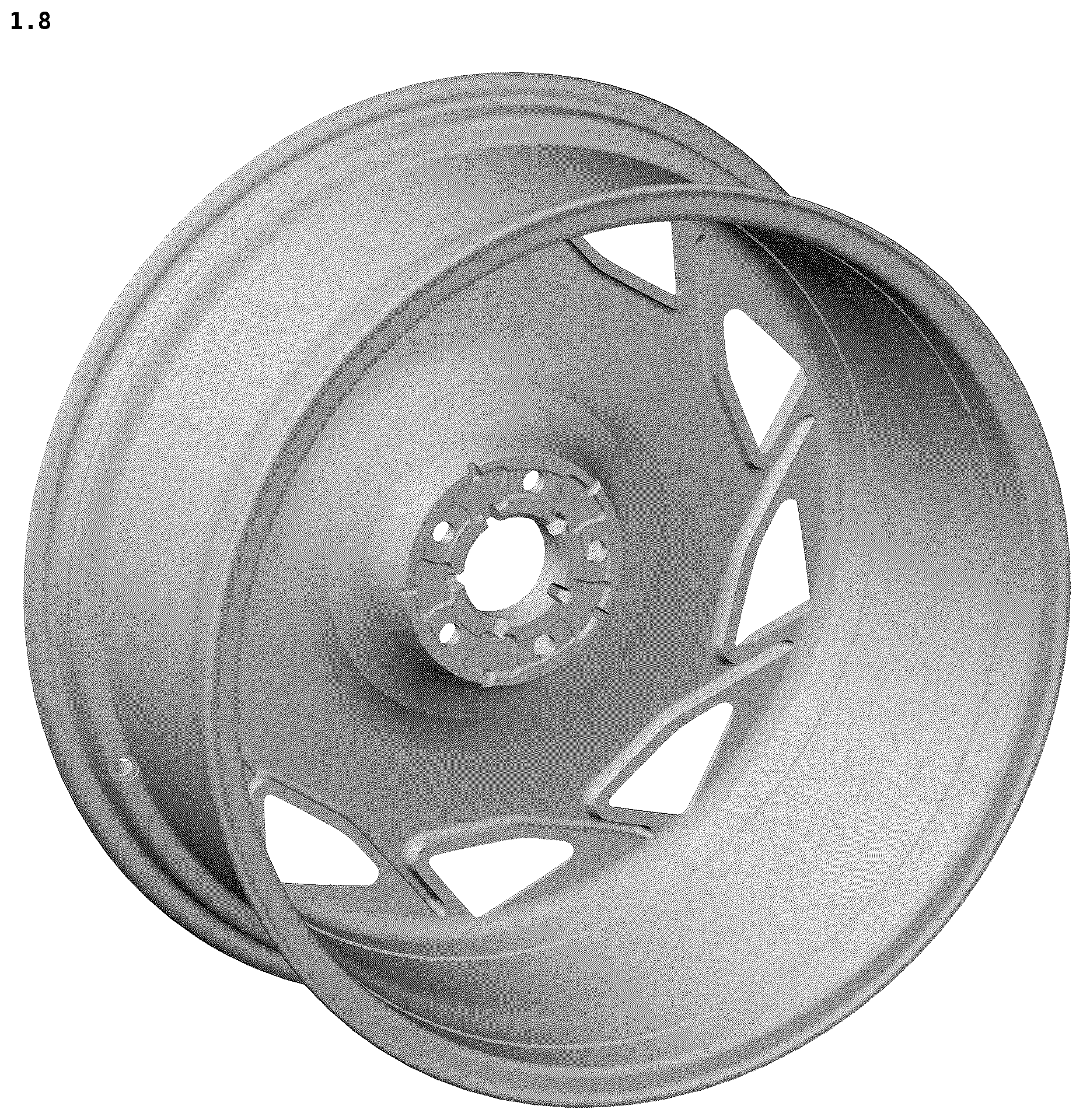 Patent USD1124998 Figure 8 – Wheel for automobile