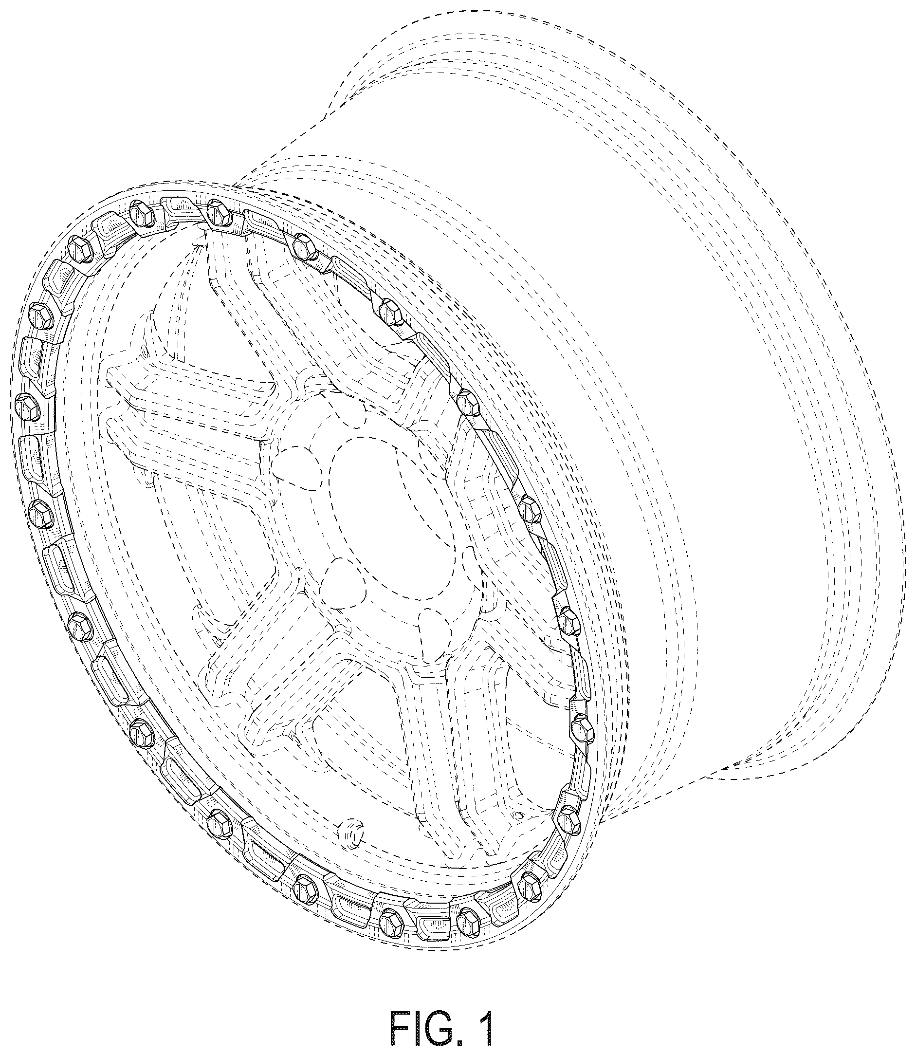 Patent USD1125005 Figure 1 – Wheel