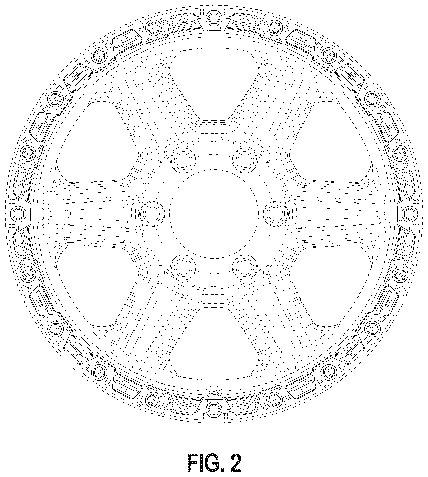 Patent USD1125005 Figure 2 – Wheel