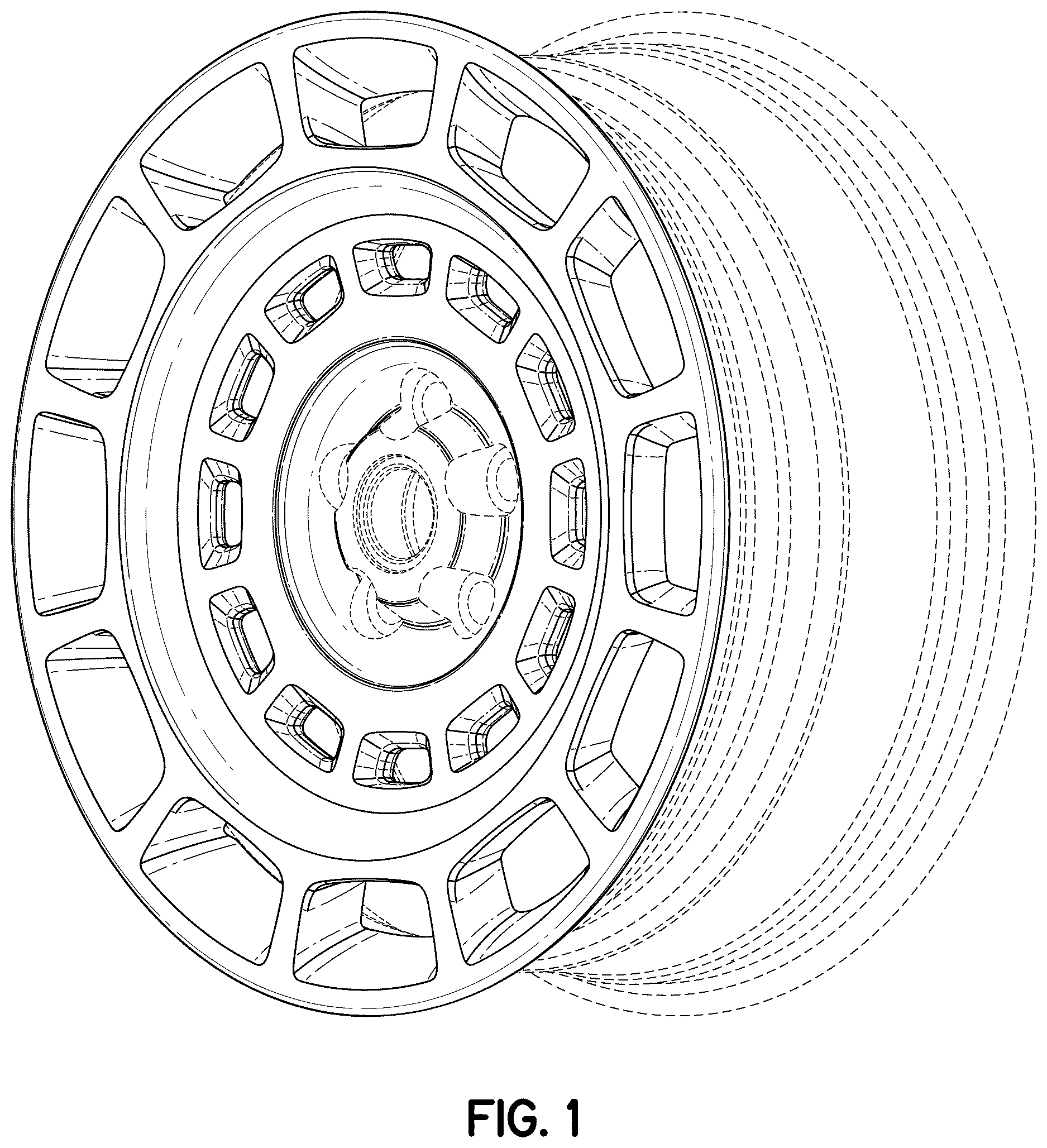 Patent USD1125006 Figure 1 – Wheel
