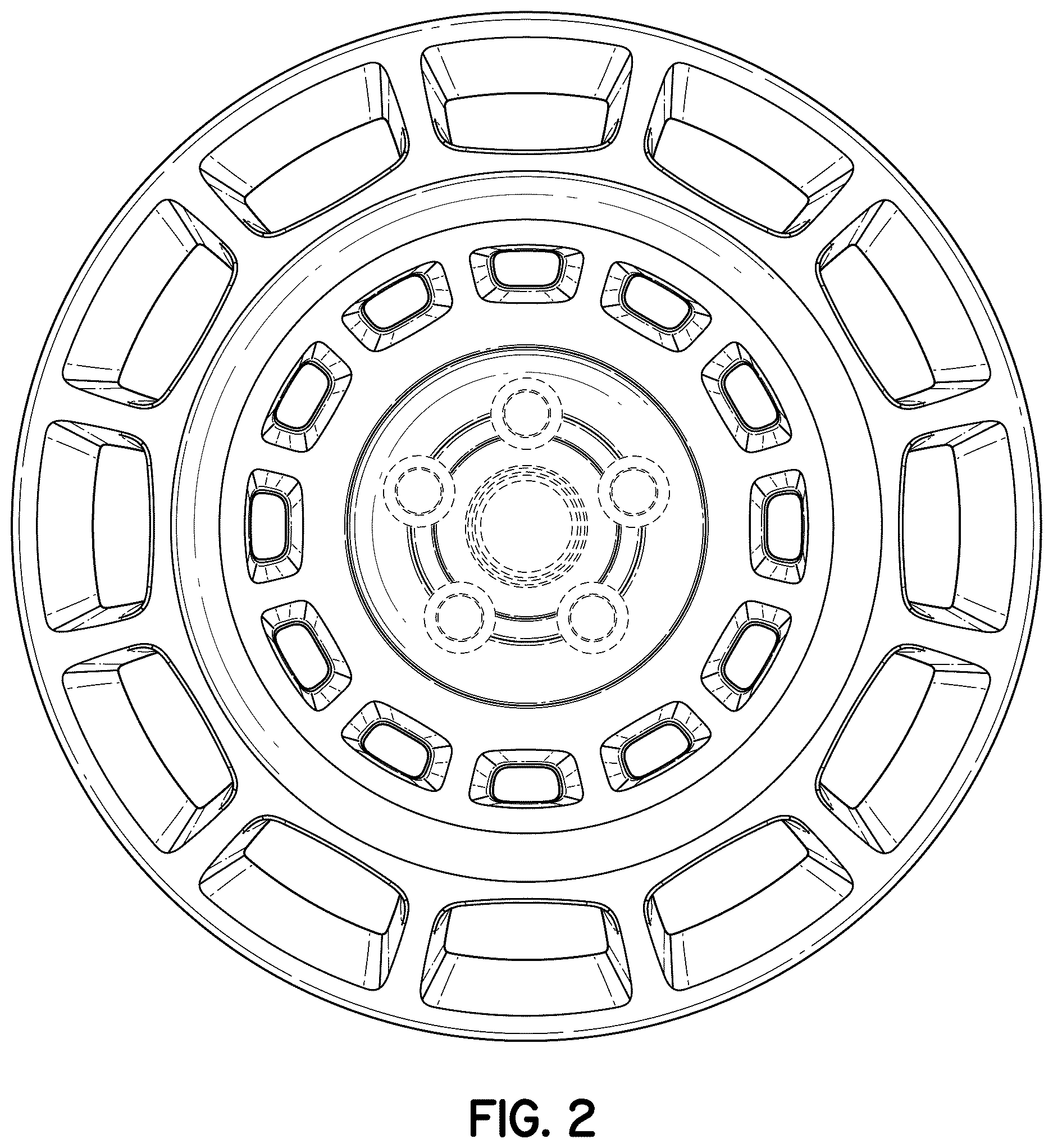 Patent USD1125006 Figure 2 – Wheel