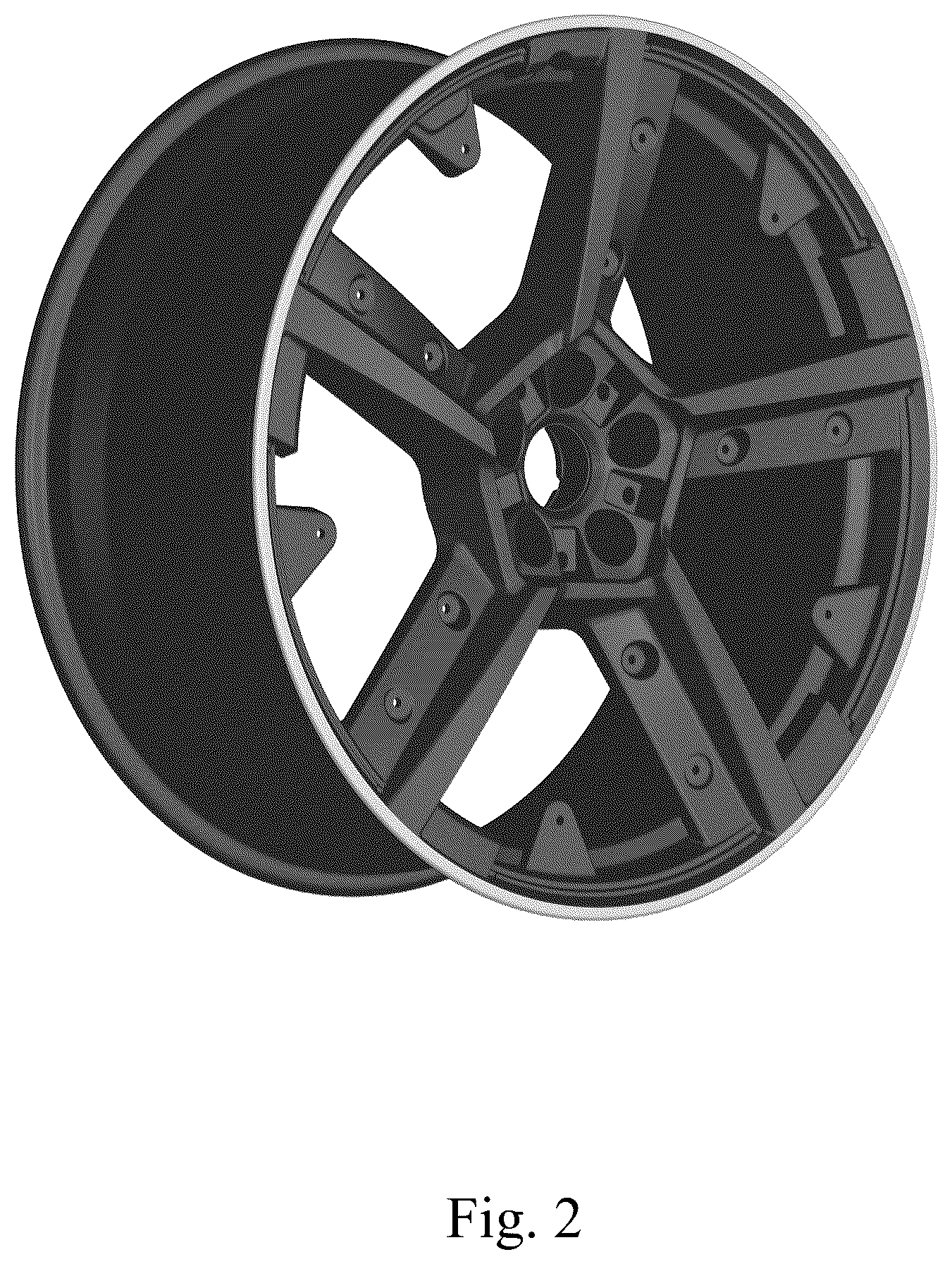 Patent USD1125008 Figure 2 – Vehicle wheel, toy vehicle wheel, or vehicle wheel replica