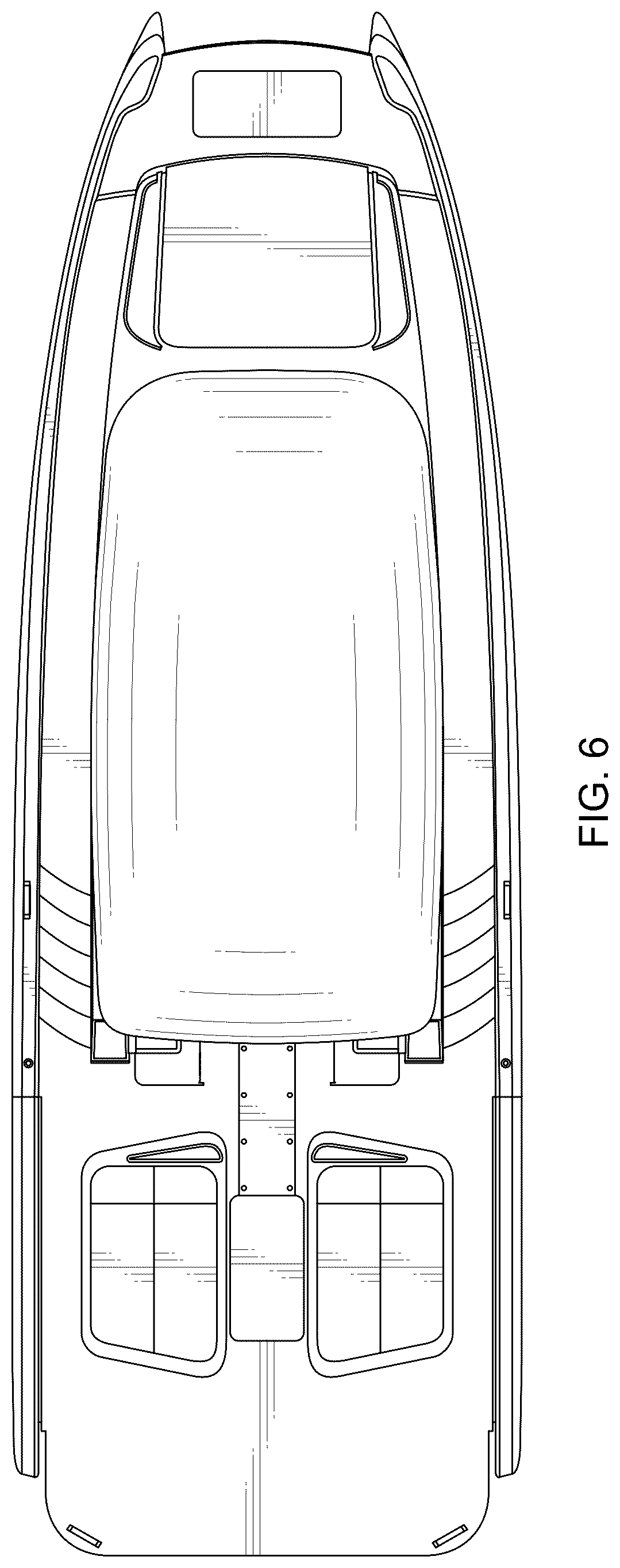 Patent USD1125010 Figure 6 – Catamaran