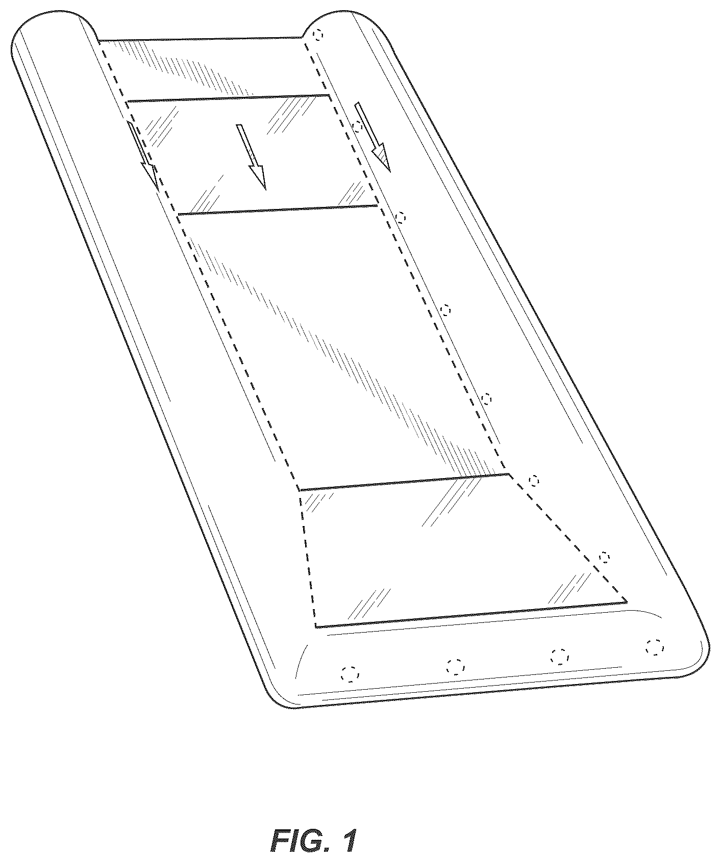 Patent USD1125011 Figure 1 – Evacuation slide for an aircraft