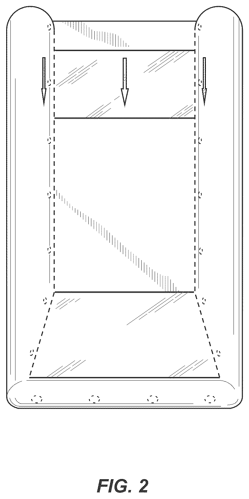 Patent USD1125011 Figure 2 – Evacuation slide for an aircraft