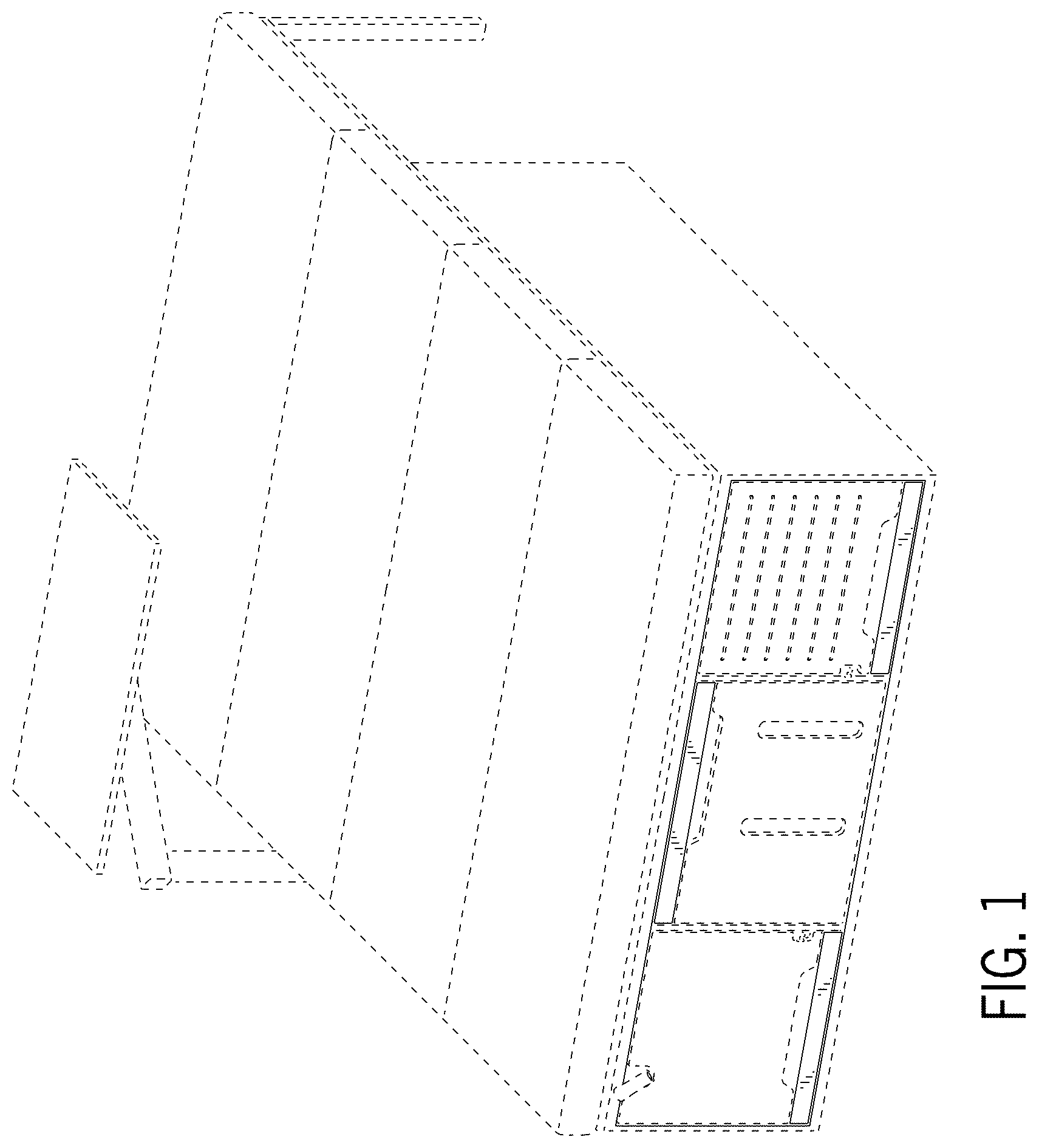 Patent USD1125013 Figure 1 – Camping box