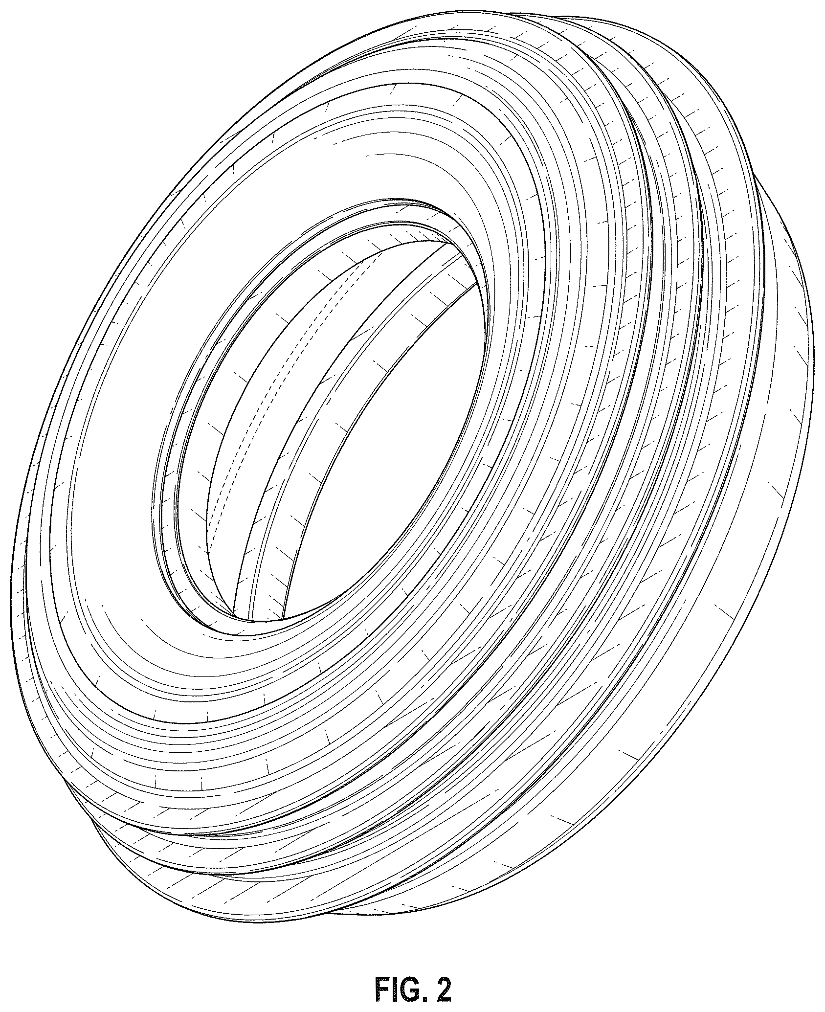 Patent USD1125015 Figure 2 – Model vehicle ribbed tire