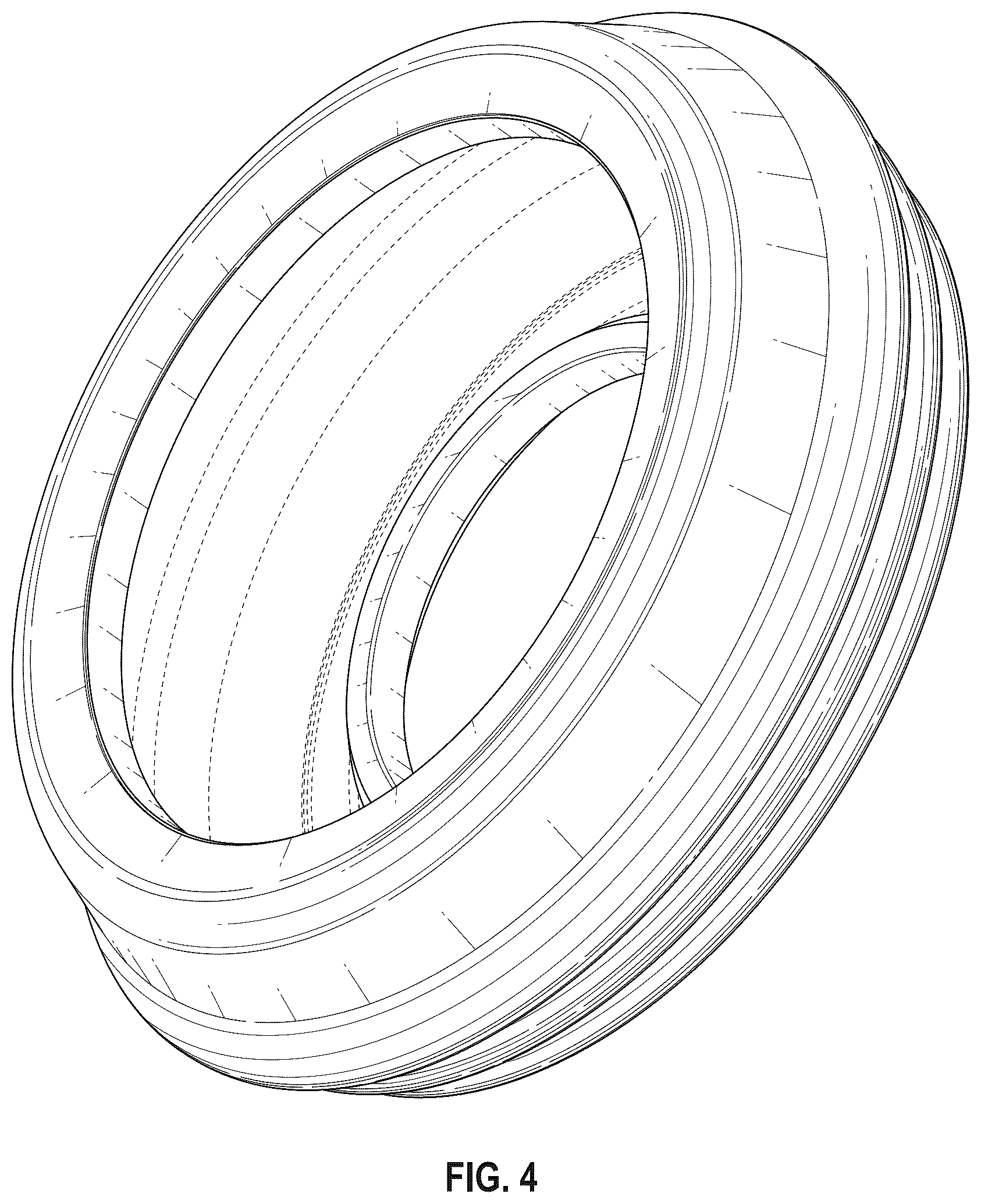 Patent USD1125015 Figure 4 – Model vehicle ribbed tire