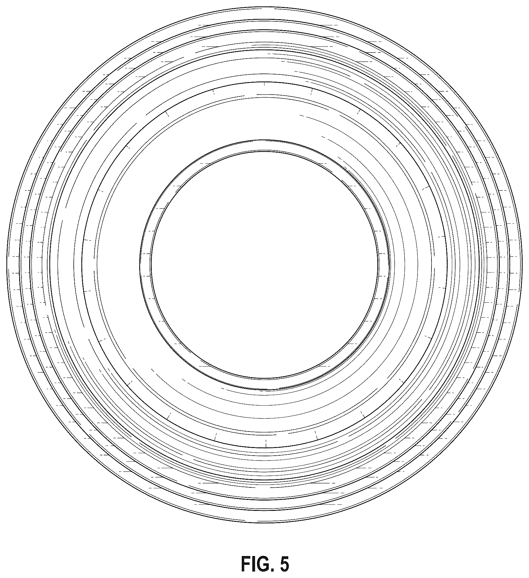 Patent USD1125015 Figure 5 – Model vehicle ribbed tire