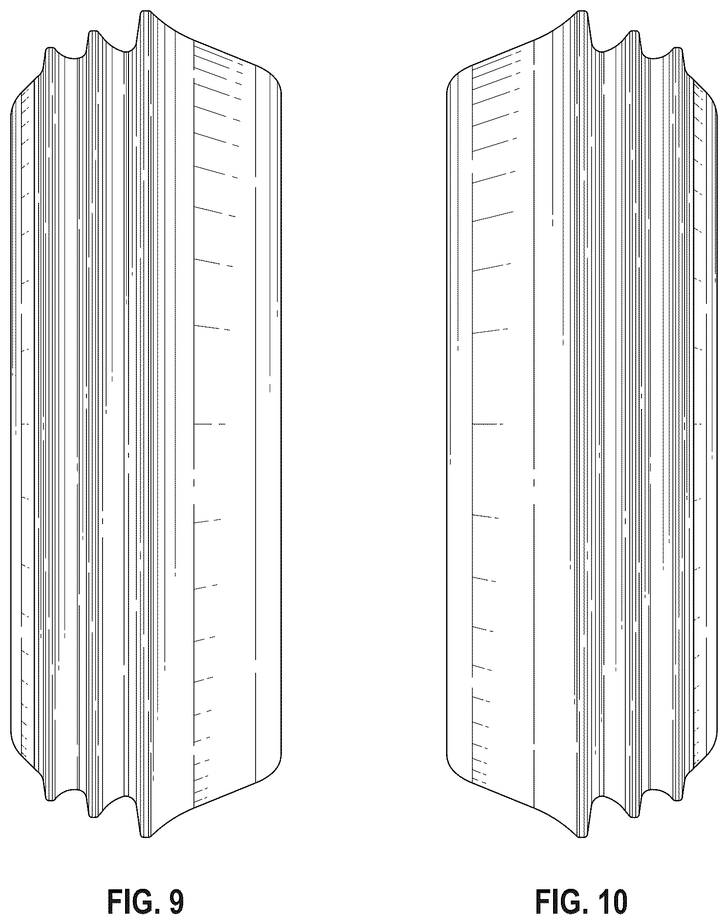 Patent USD1125015 Figure 8 – Model vehicle ribbed tire