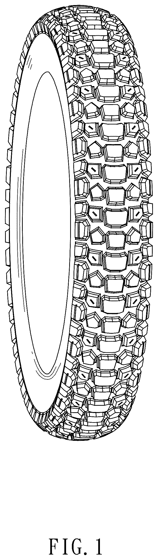 Patent USD1125017 — Tire — Figure 1