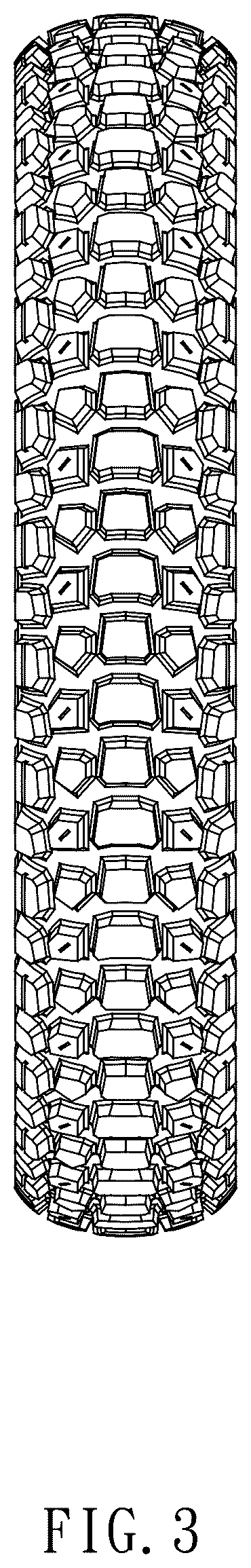 Patent USD1125017 Figure 3 – Tire