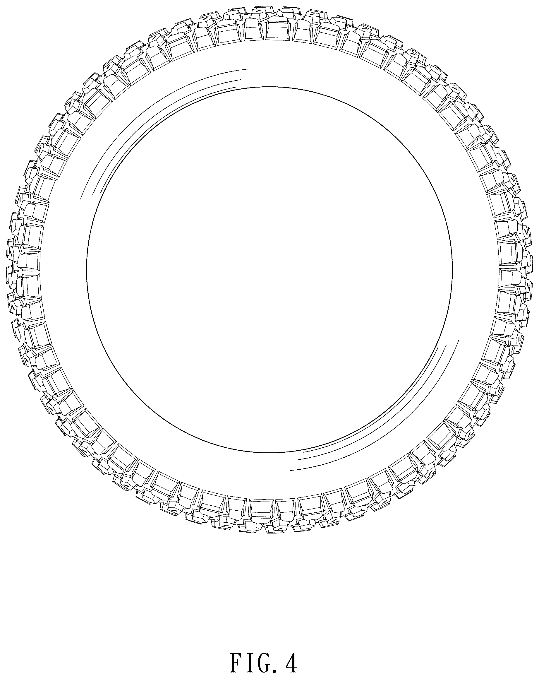Patent USD1125017 Figure 4 – Tire