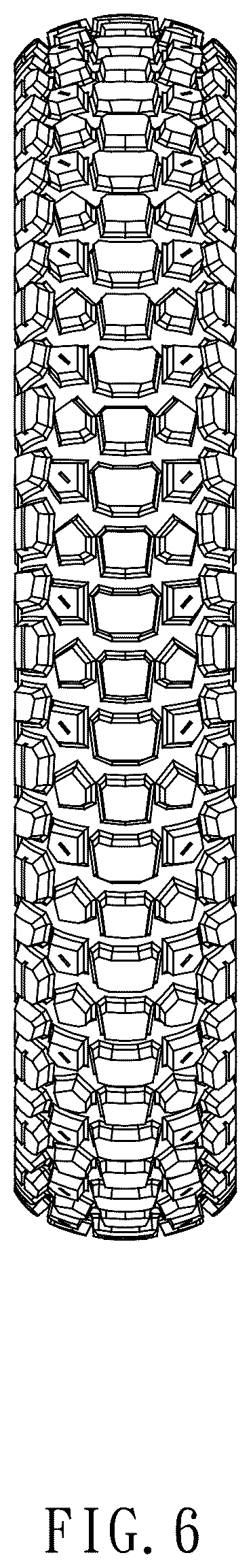 Patent USD1125017 Figure 6 – Tire