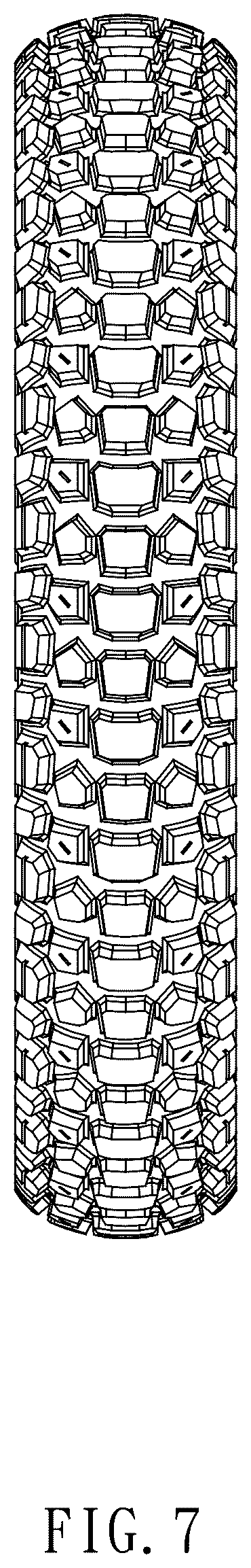 Patent USD1125017 Figure 7 – Tire