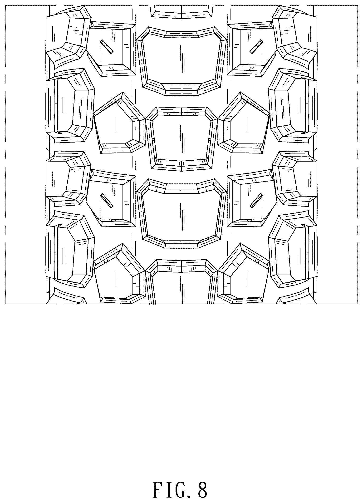 Patent USD1125017 Figure 8 – Tire