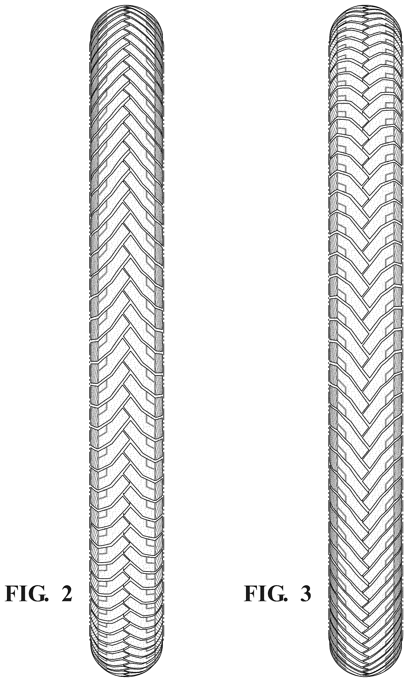 Patent USD1125018 Figure 2 – Tire