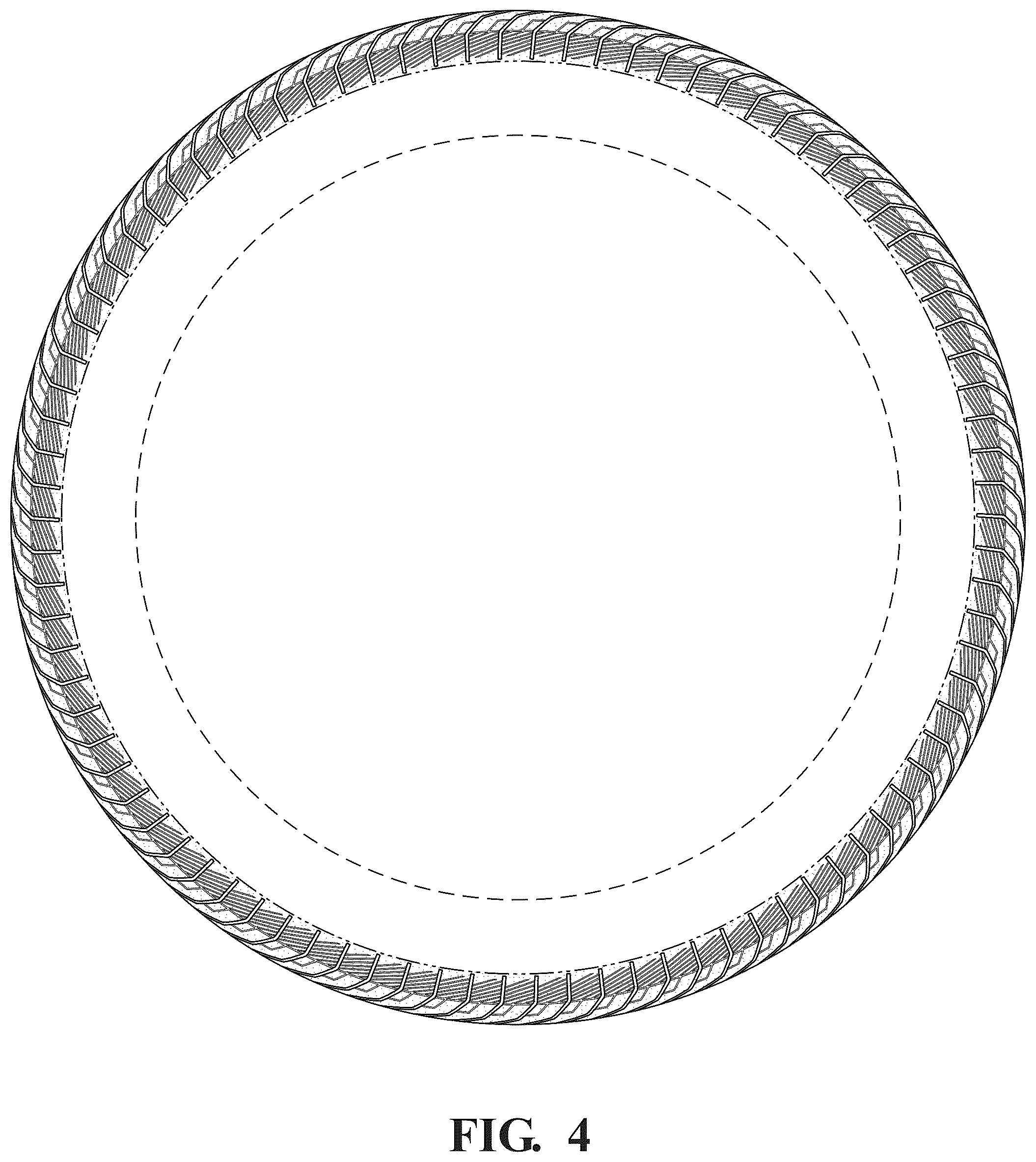 Patent USD1125018 Figure 3 – Tire