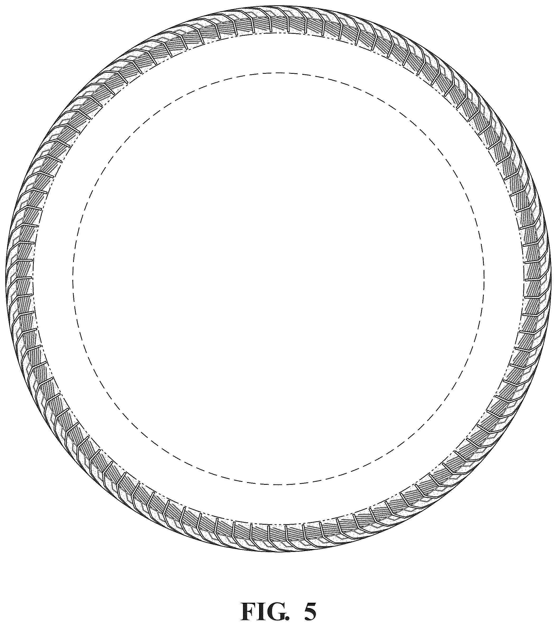 Patent USD1125018 Figure 4 – Tire