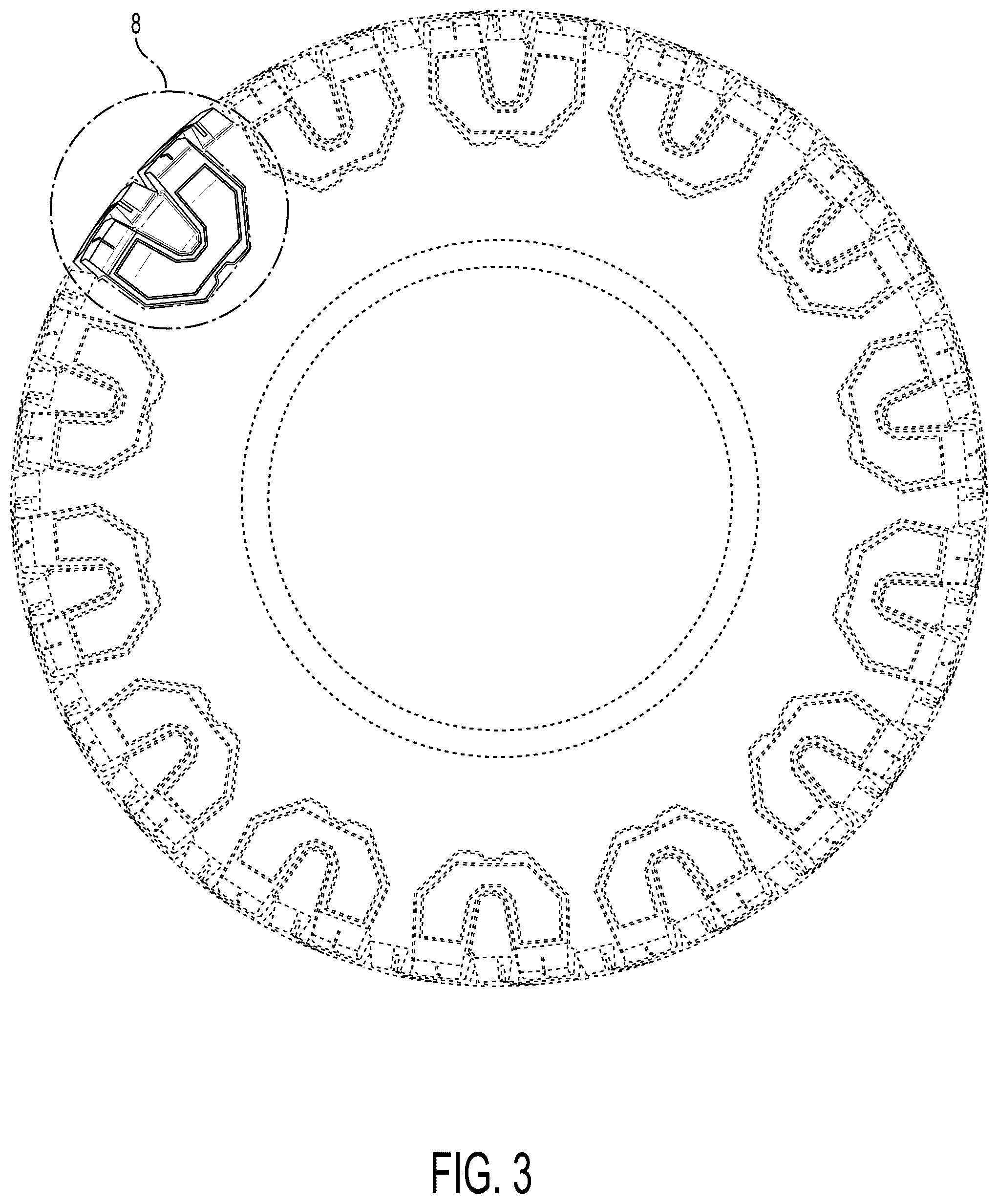 Patent USD1125020 Figure 3 – Tire