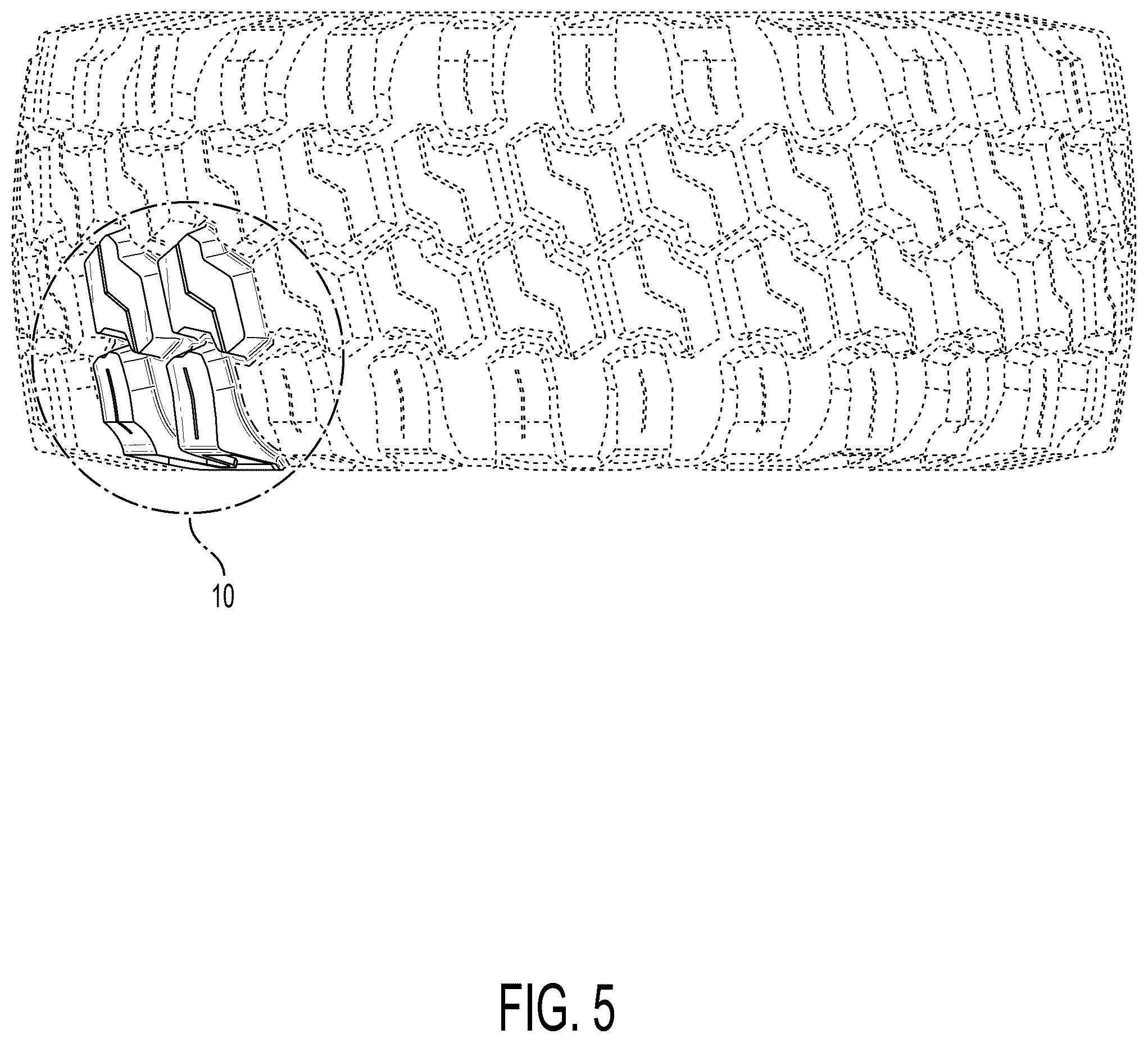 Patent USD1125020 Figure 5 – Tire