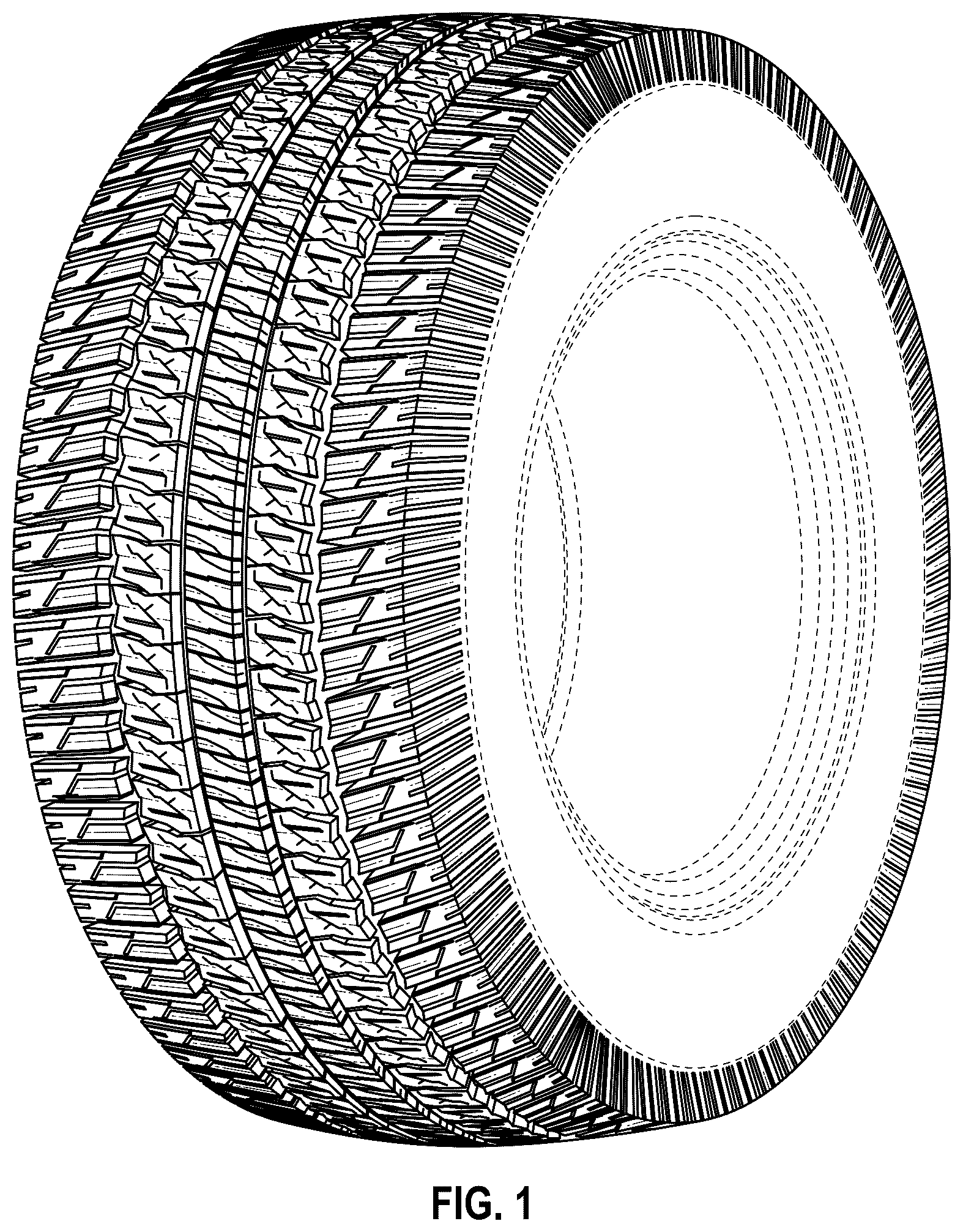 Patent USD1125021 — Tire tread — Figure 1