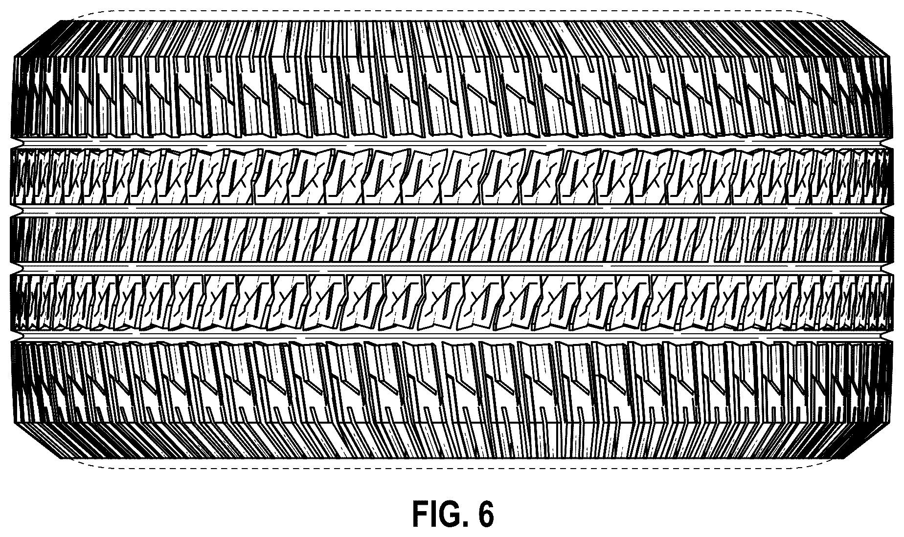 Patent USD1125021 Figure 6 – Tire tread