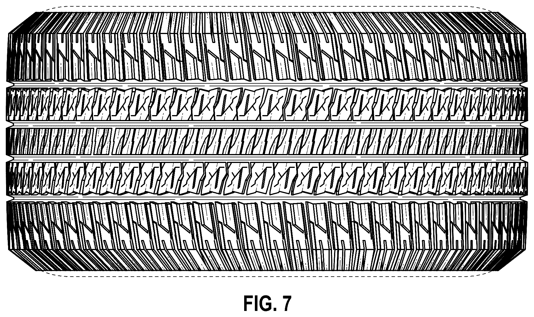 Patent USD1125021 Figure 7 – Tire tread