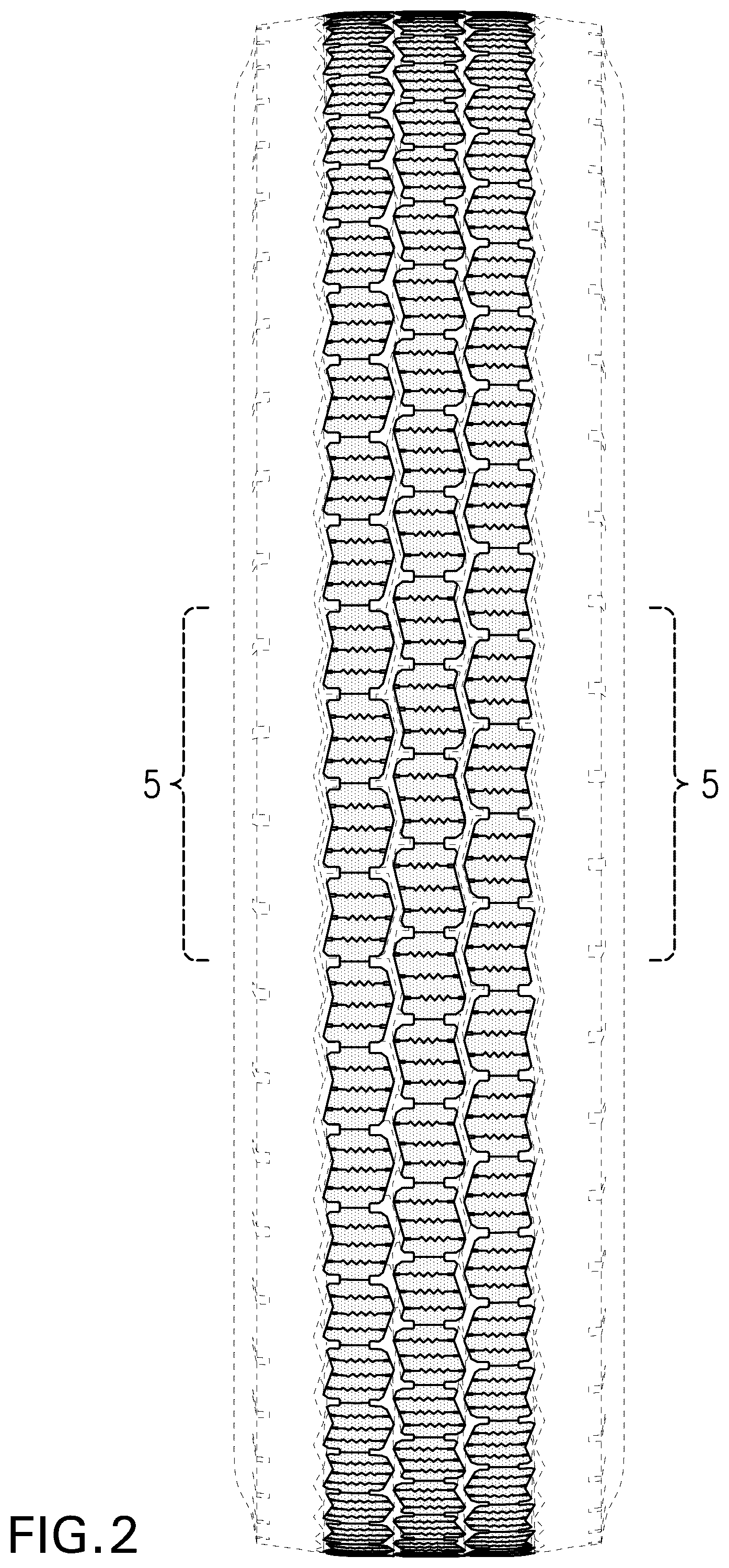 Patent USD1125022 Figure 2 – Tire
