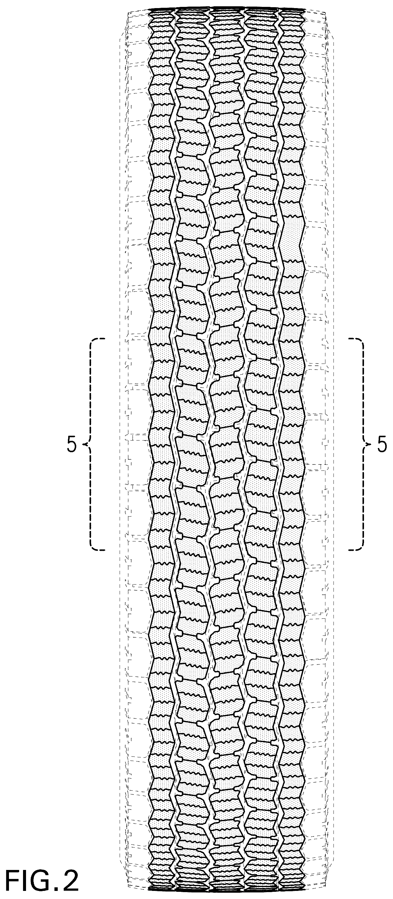 Patent USD1125023 Figure 2 – Tire