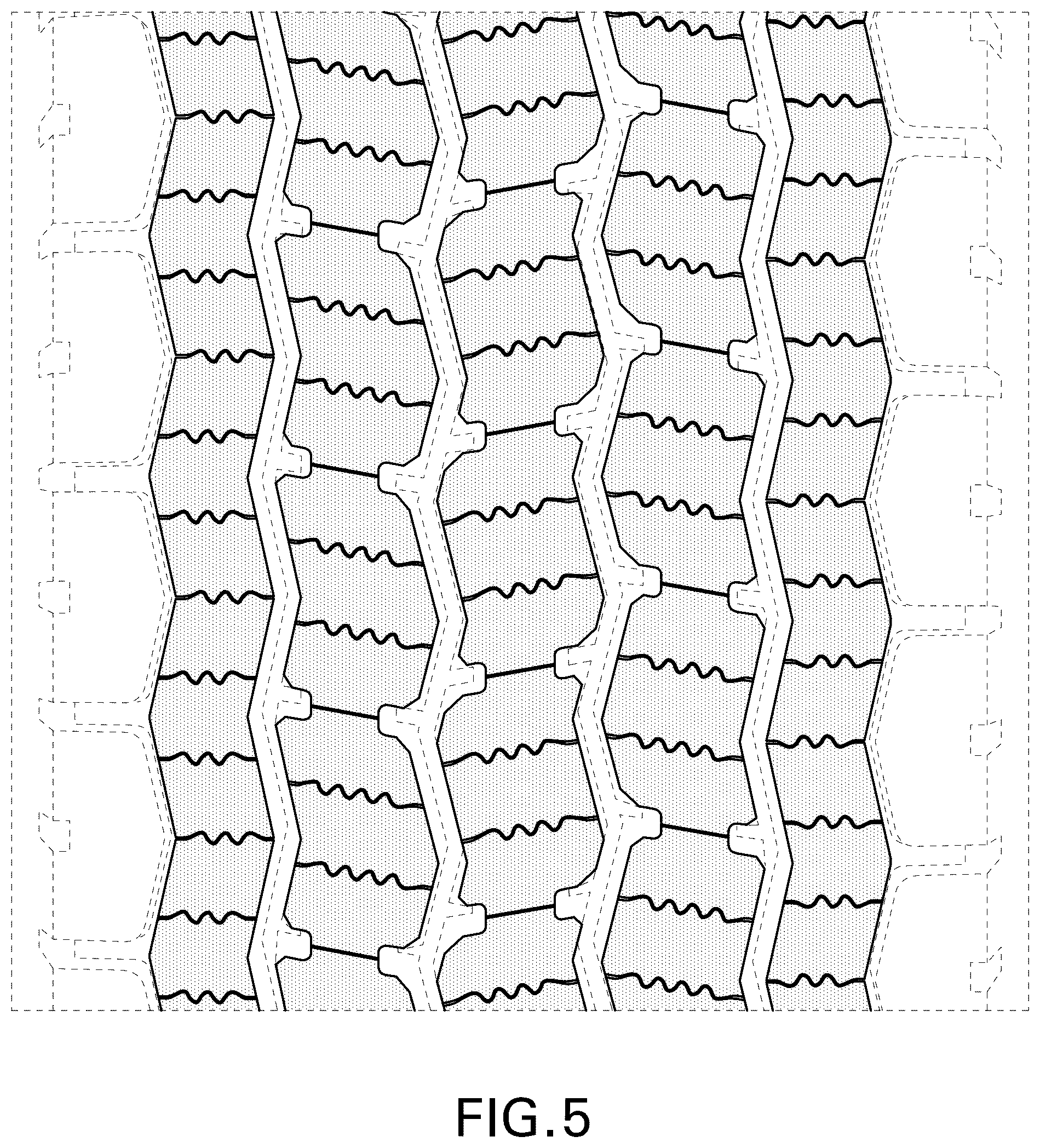 Patent USD1125023 Figure 5 – Tire