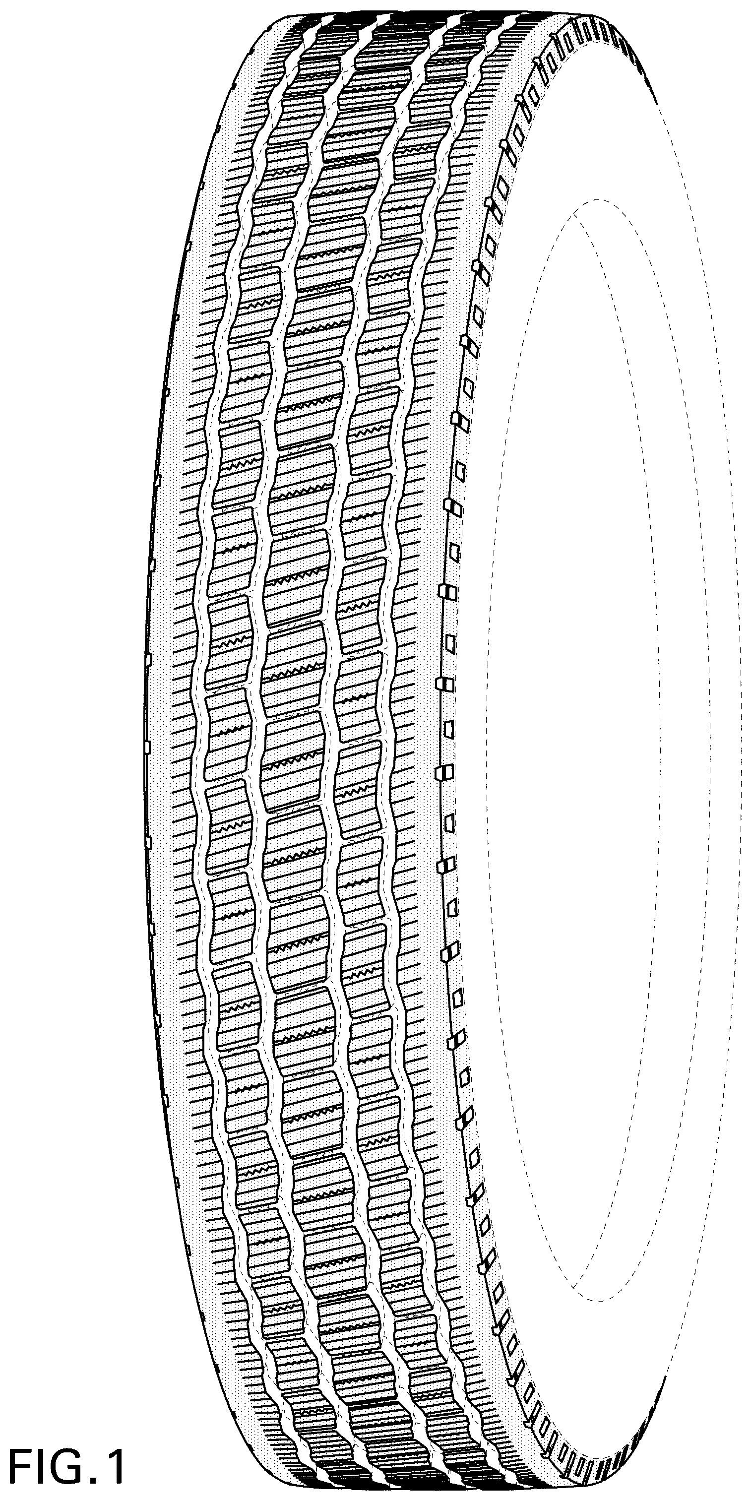 Patent USD1125024 — Tire — Figure 1