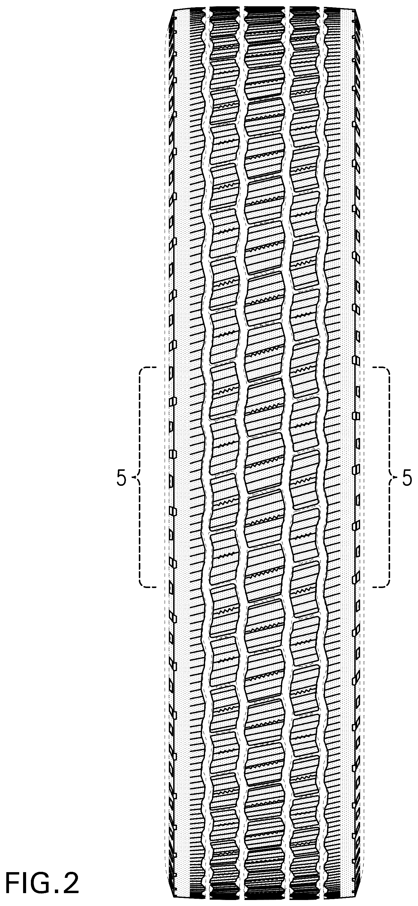 Patent USD1125024 Figure 2 – Tire
