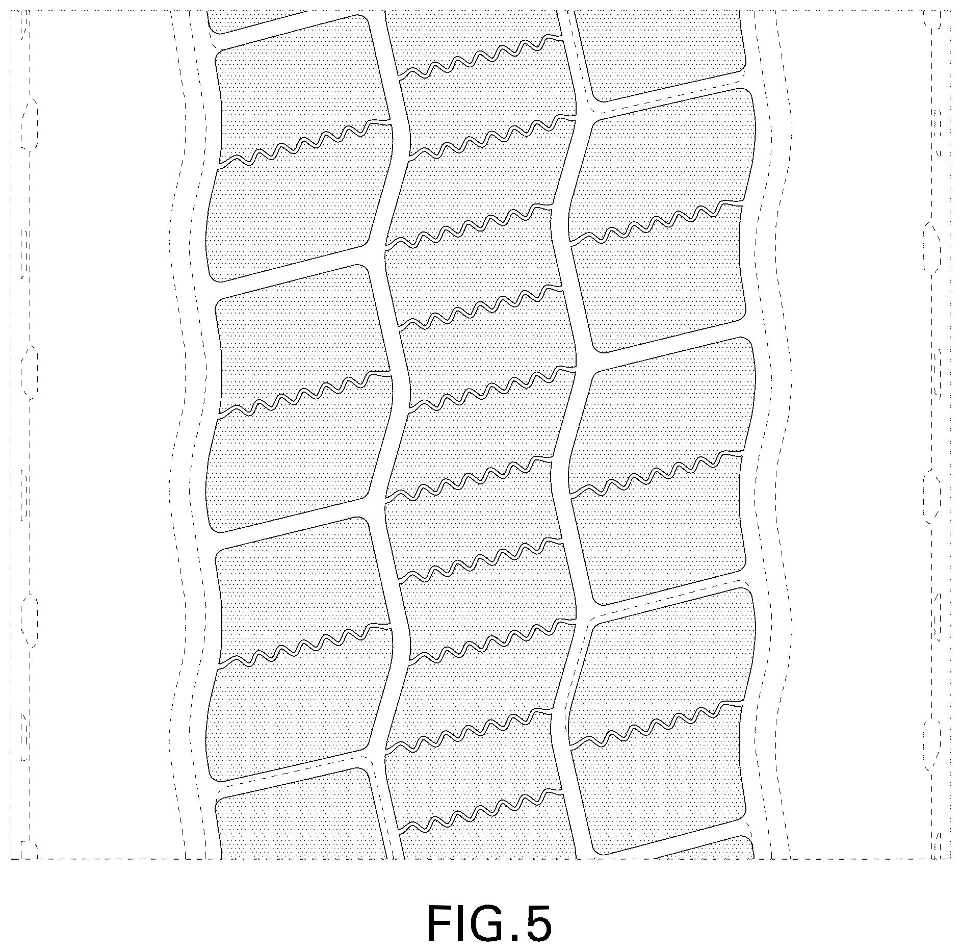 Patent USD1125025 Figure 5 – Tire