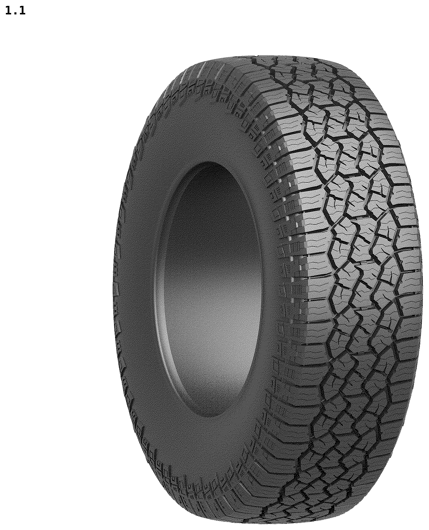 Patent USD1125026 Figure 1 – Tire