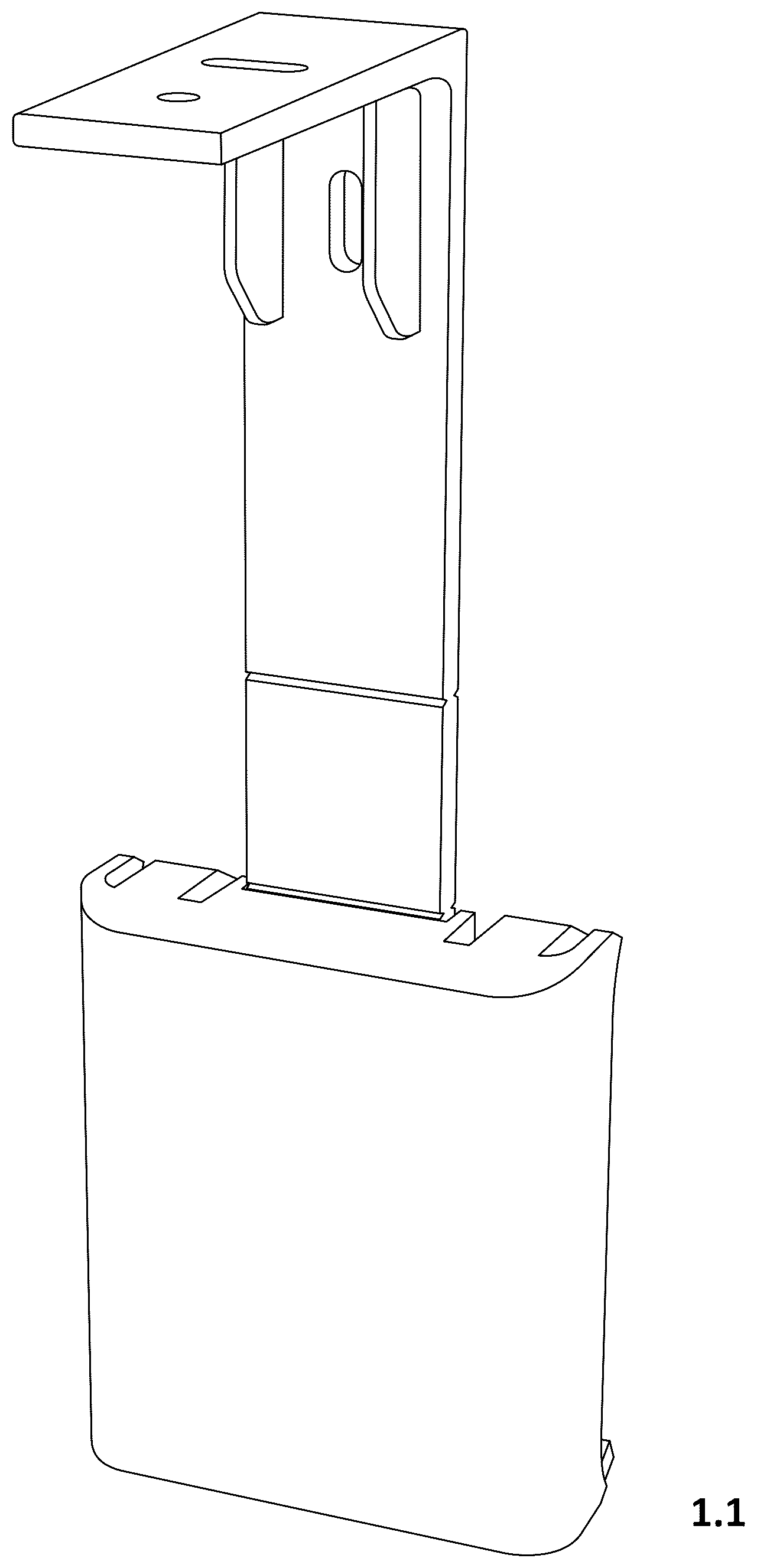 Patent USD1125029 Figure 1 – Support for solar panels