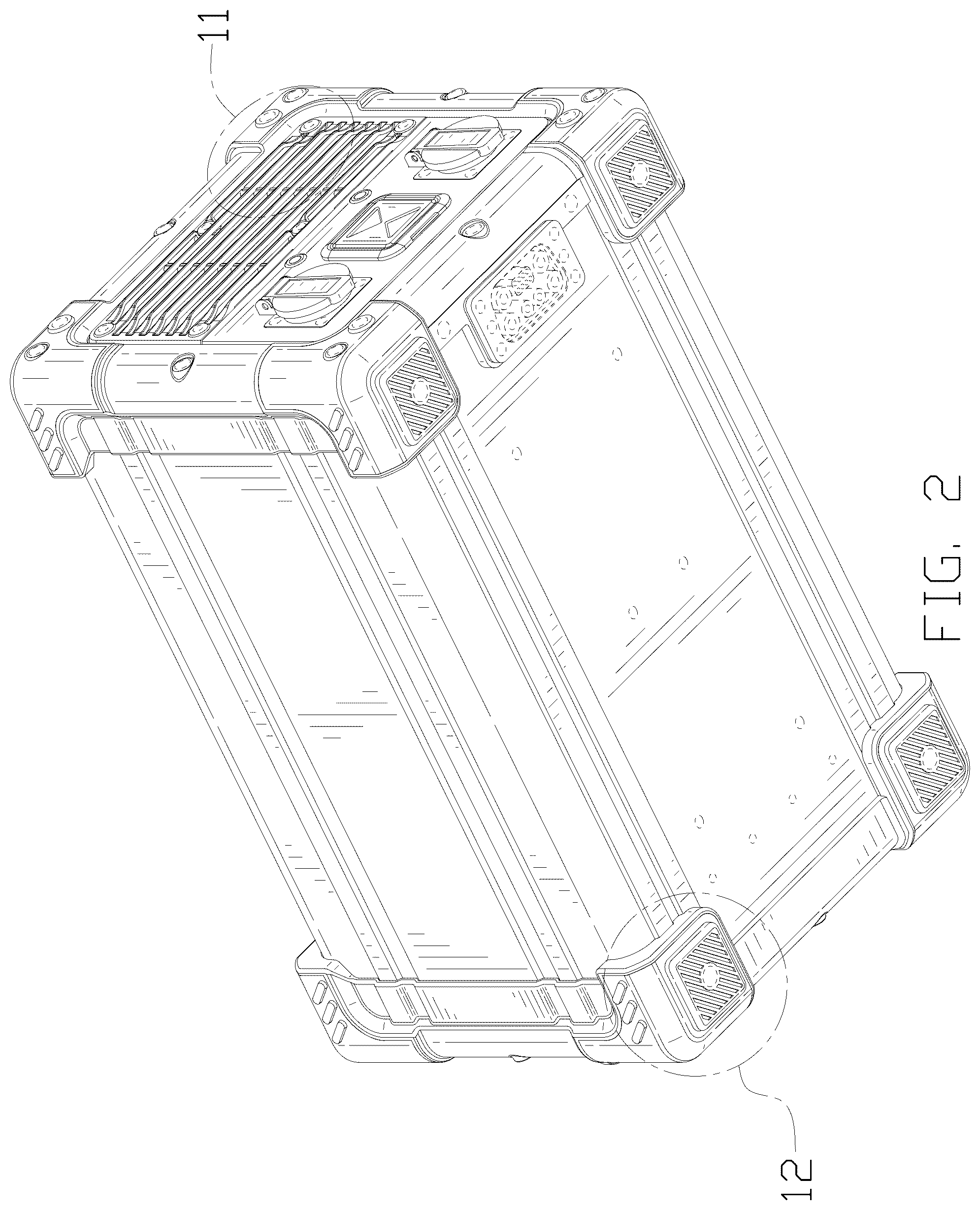 Patent USD1125036 Figure 2 – Portable power station