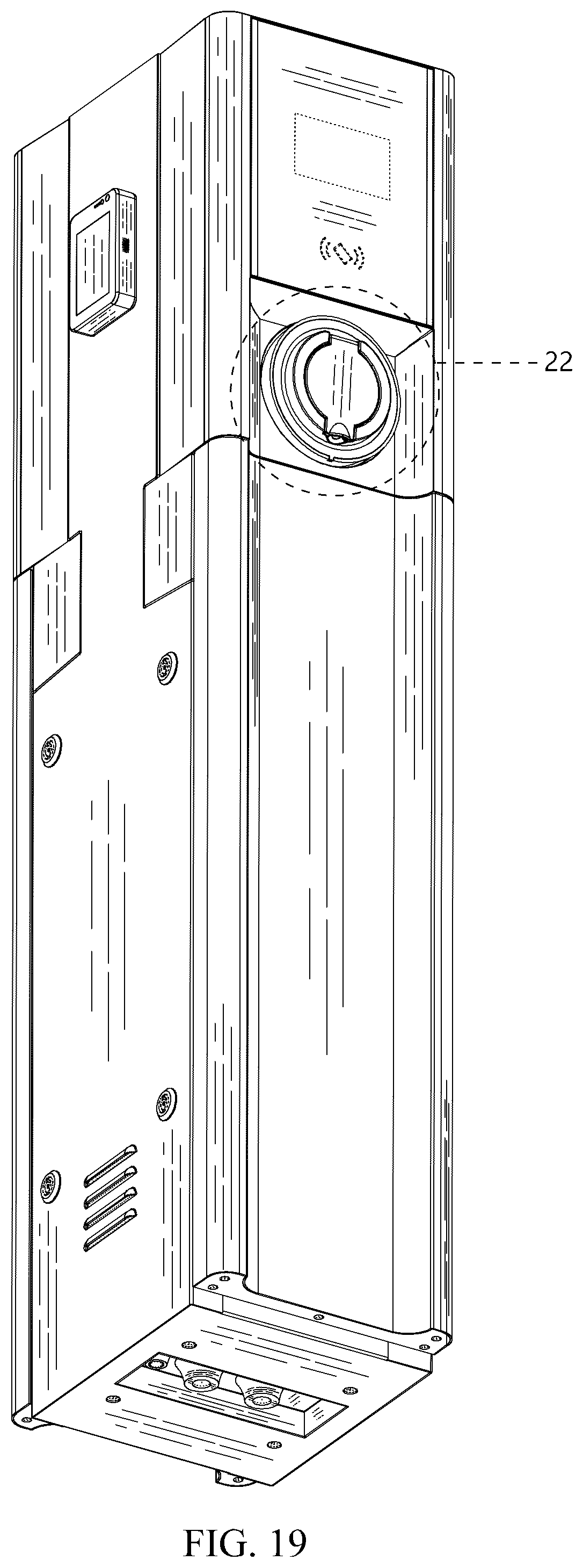 Patent USD1125039 Figure 19 – Charging station for electric vehicles