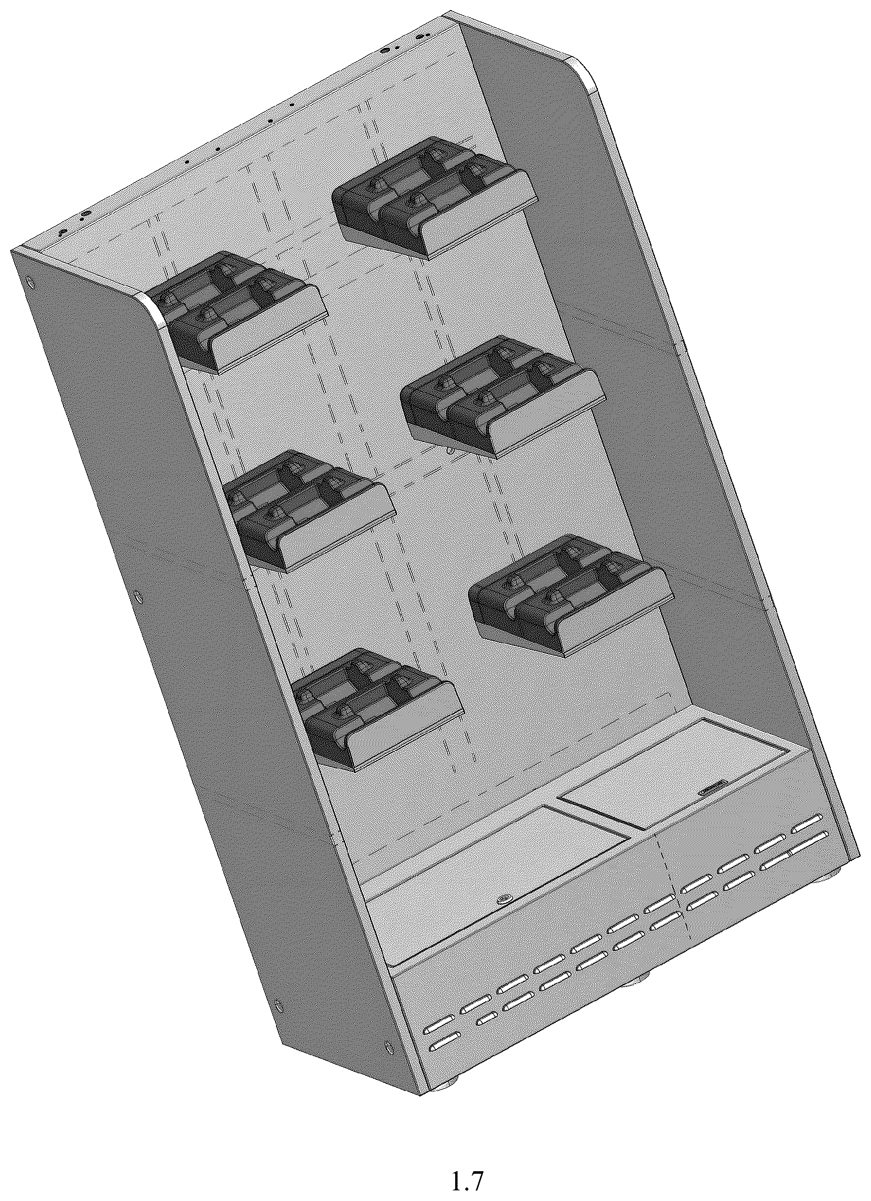 Patent USD1125043 Figure 7 – Charging wall box