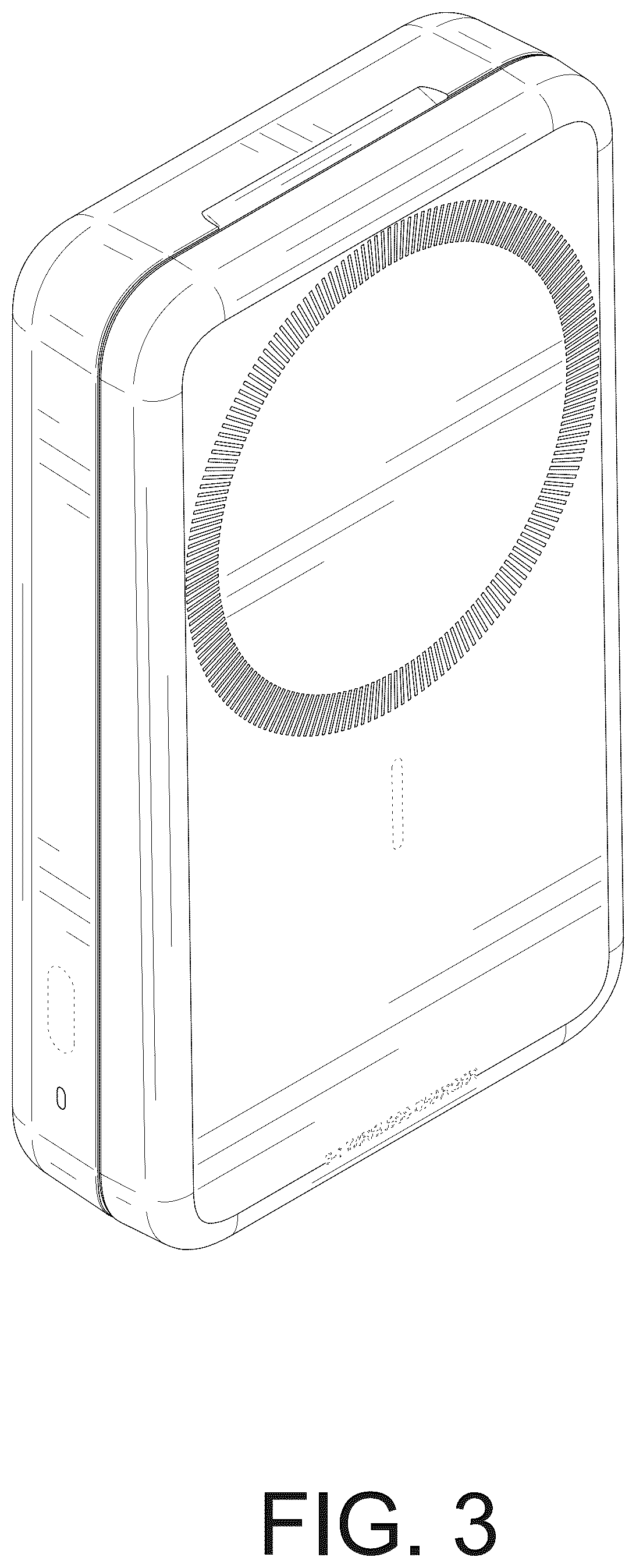 Patent USD1125044 Figure 3 – Wireless charger