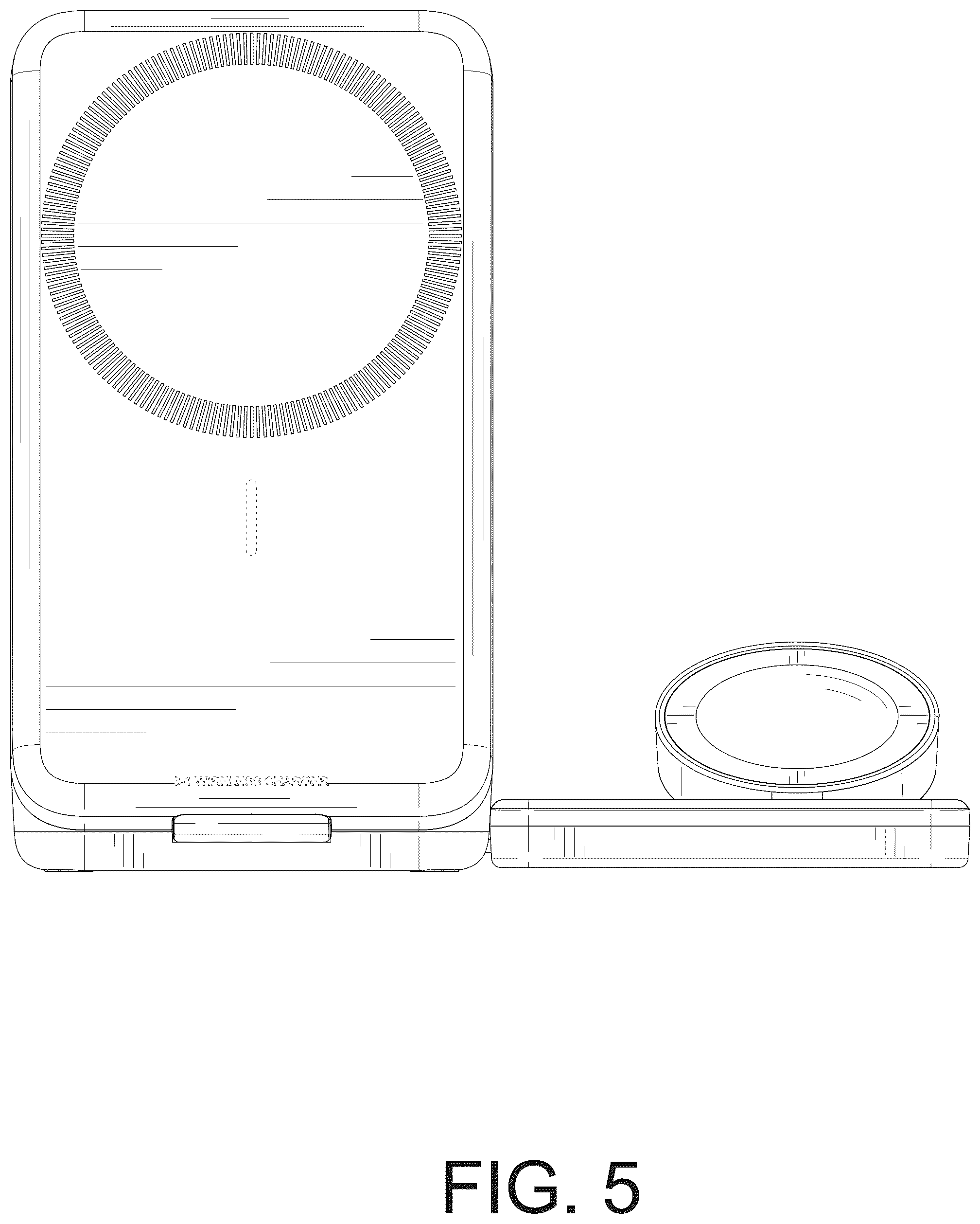 Patent USD1125044 Figure 5 – Wireless charger